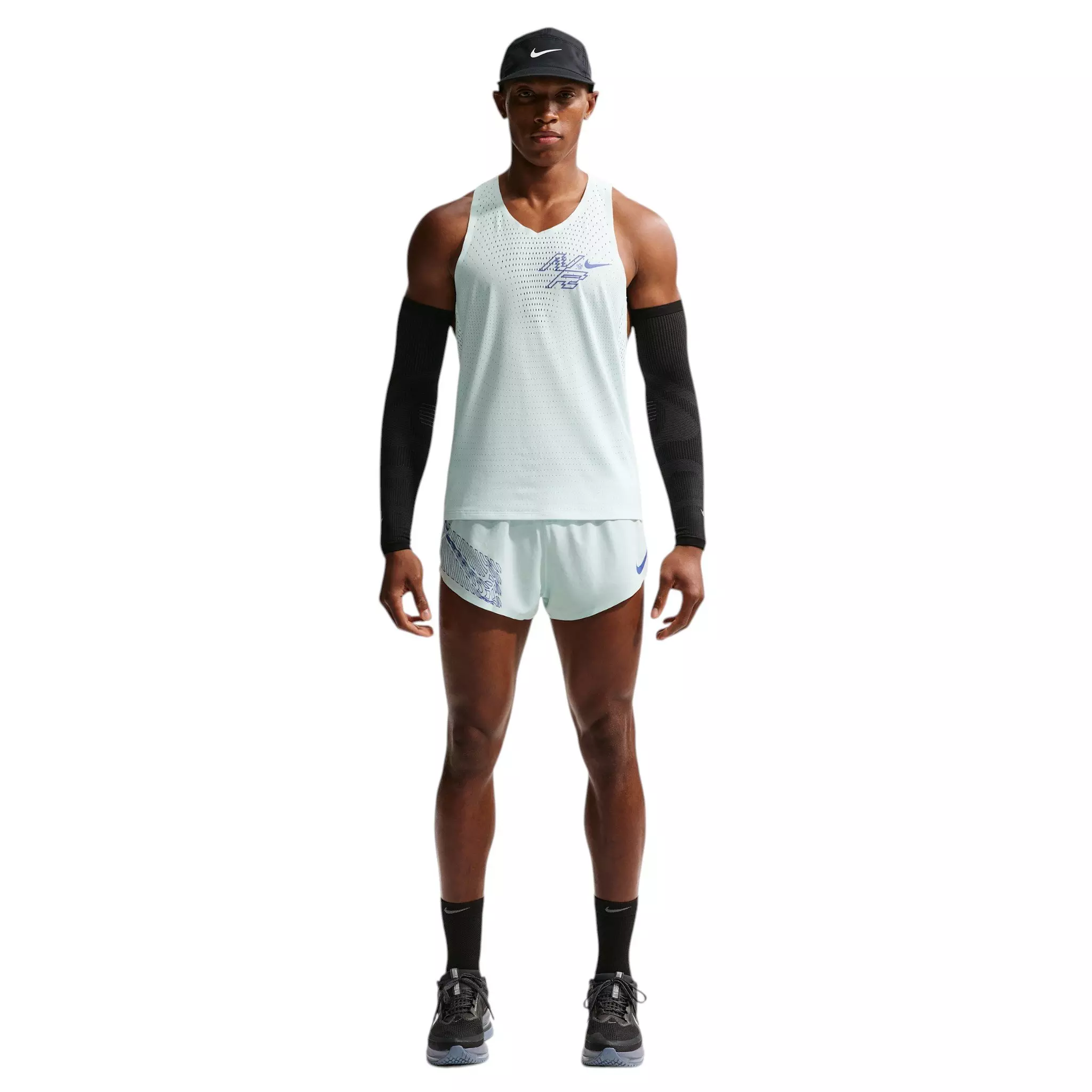 Nike Men's AeroSwift Dri-FIT ADV 2" Brief-Lined Running Shorts - Light Blue - LIGHT BLUE