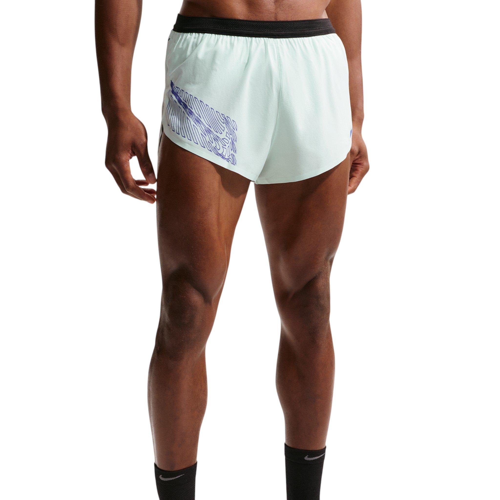 Nike Men's AeroSwift Dri-FIT ADV 2" Brief-Lined Running Shorts - Light Blue - LIGHT BLUE