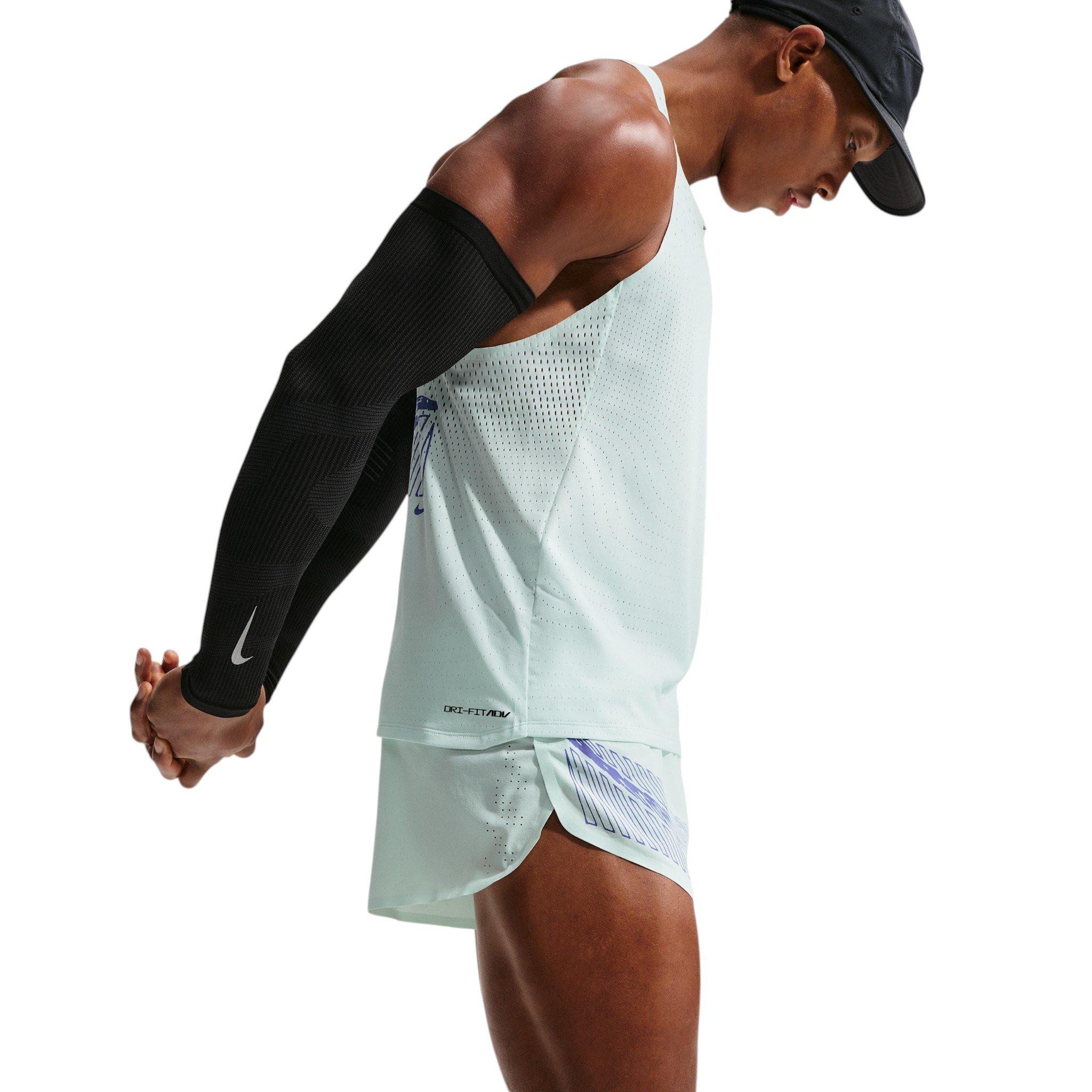 Nike Men's AeroSwift Dri-FIT ADV 2" Brief-Lined Running Shorts - Light Blue - LIGHT BLUE