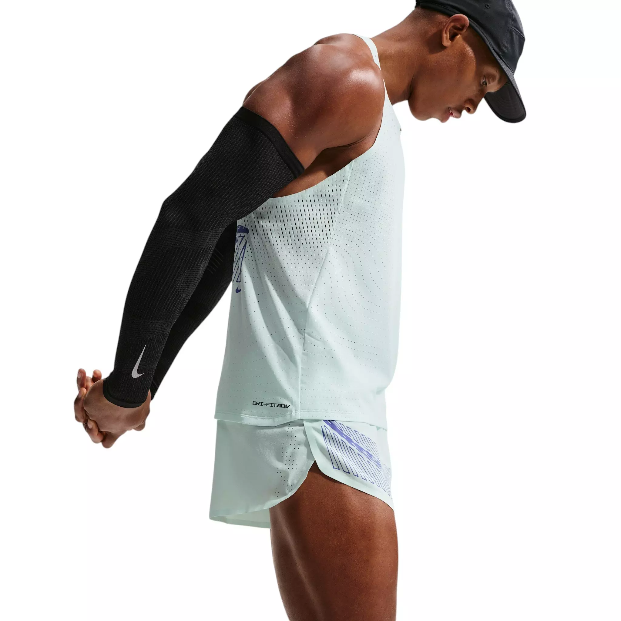 Nike Men's AeroSwift Dri-FIT ADV 2" Brief-Lined Running Shorts - Light Blue - LIGHT BLUE