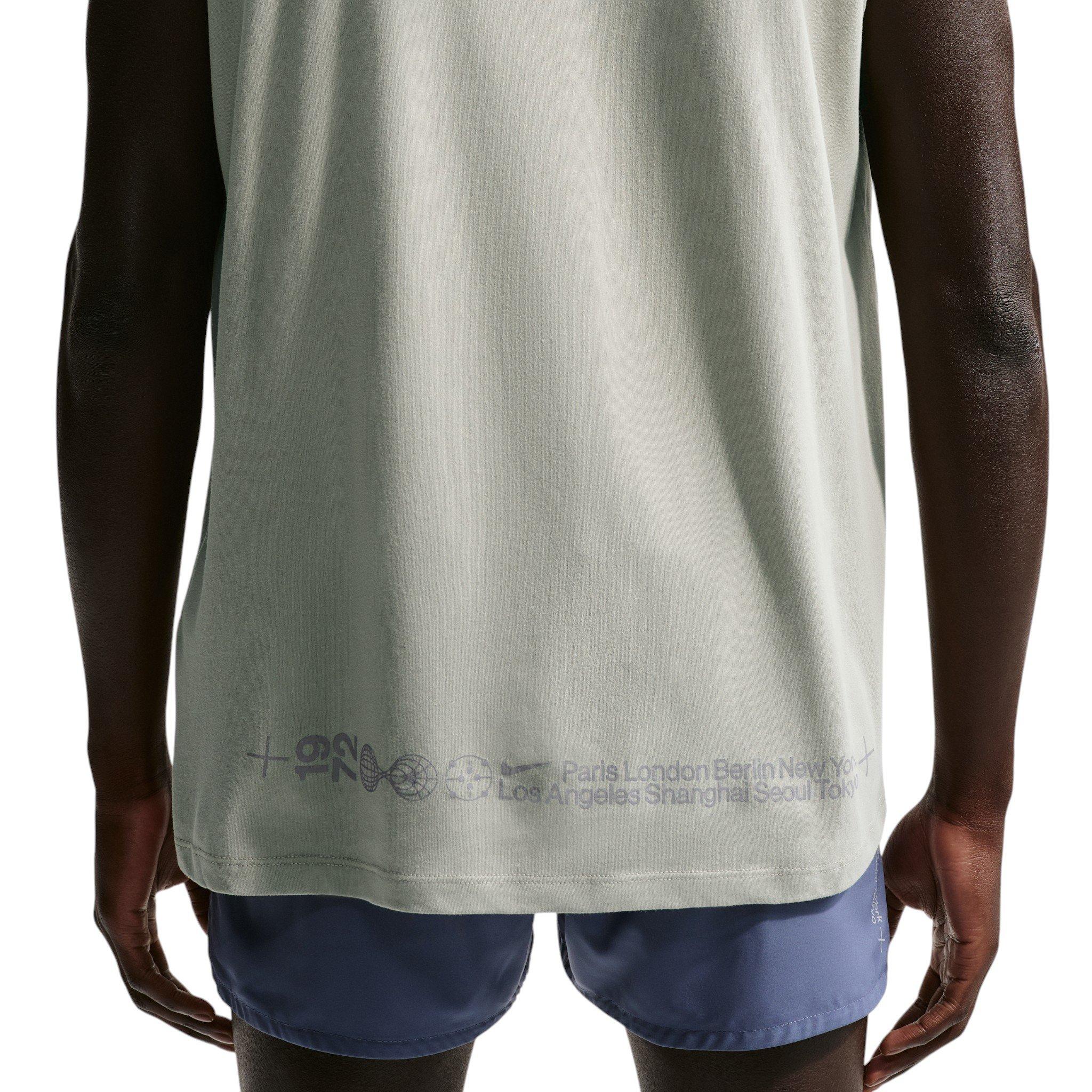Nike Men's Dri-FIT Sleeveless Running T-Shirt - Green - GREEN