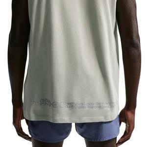 Nike Men's Dri-FIT Sleeveless Running T-Shirt - Green - GREEN