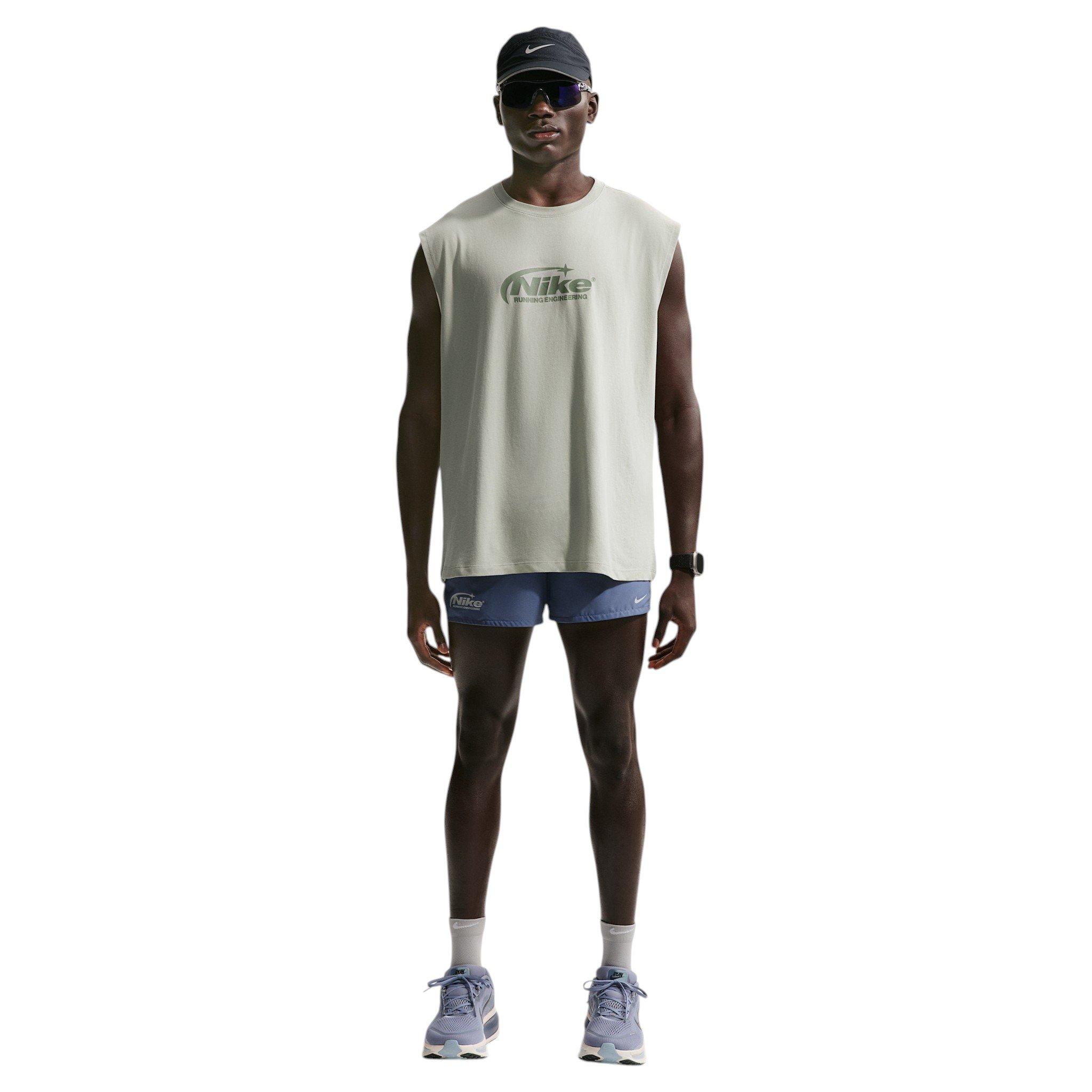 Nike Men's Dri-FIT Sleeveless Running T-Shirt - Green - GREEN