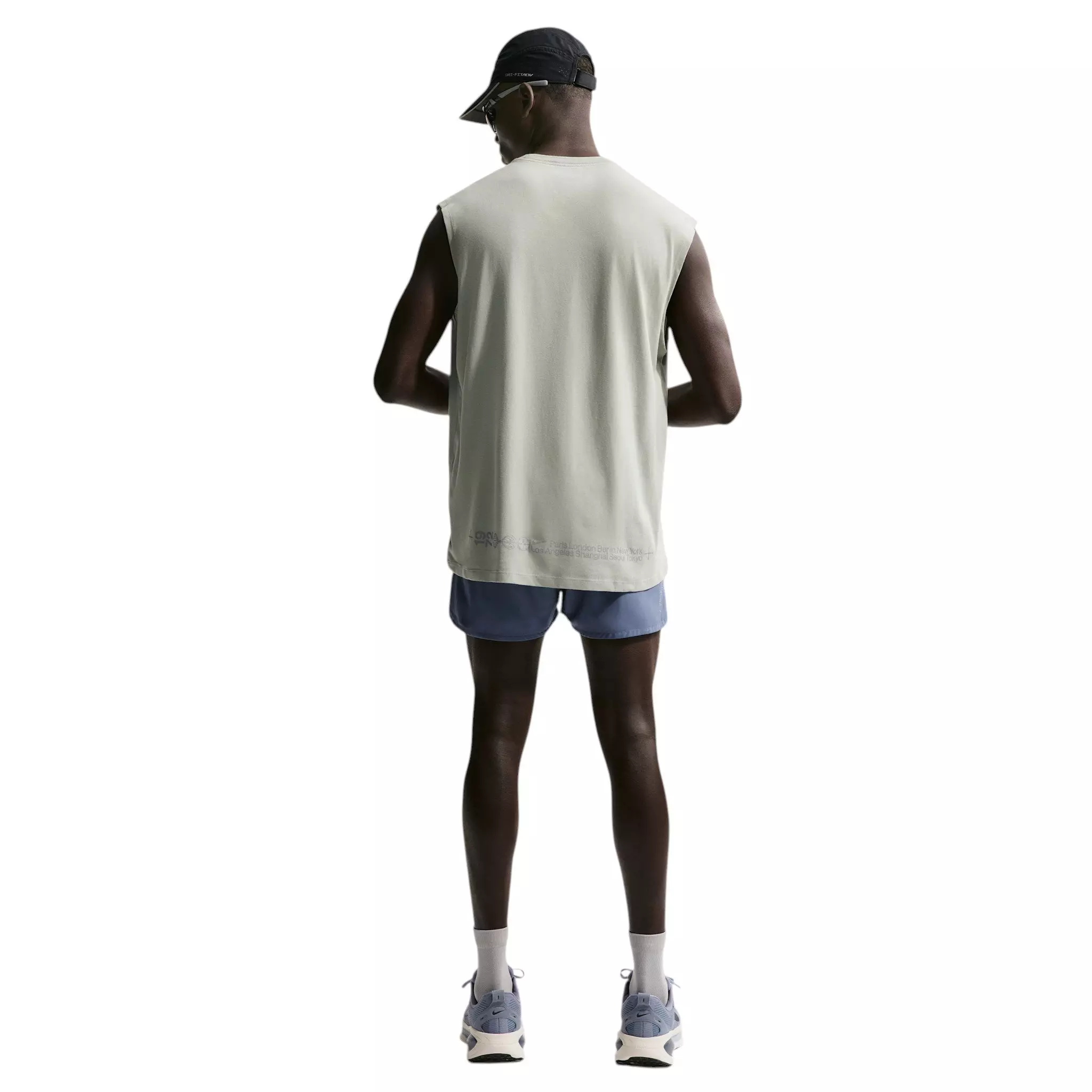 Nike Men's Dri-FIT Sleeveless Running T-Shirt - Green - GREEN