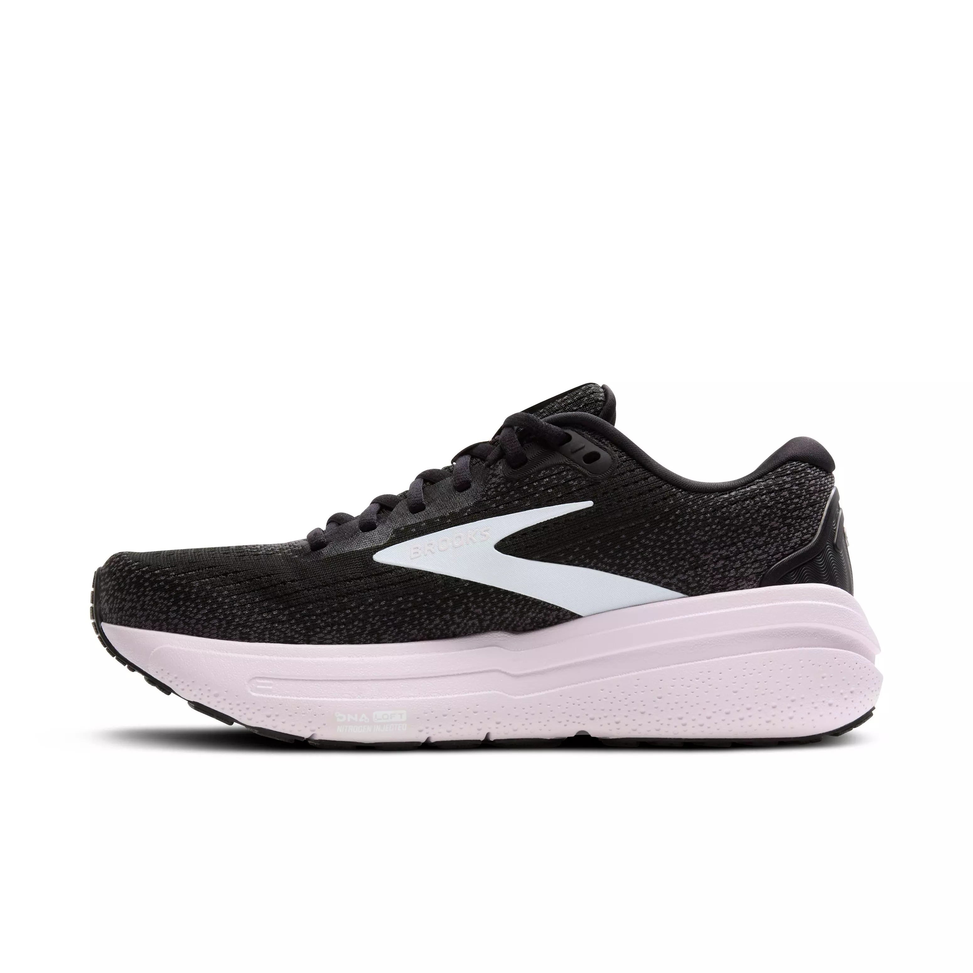 Brooks Ghost Max 2 "Black/White/Orchid Ice" Women's Running Shoe - BLACK/WHITE/ORCHID