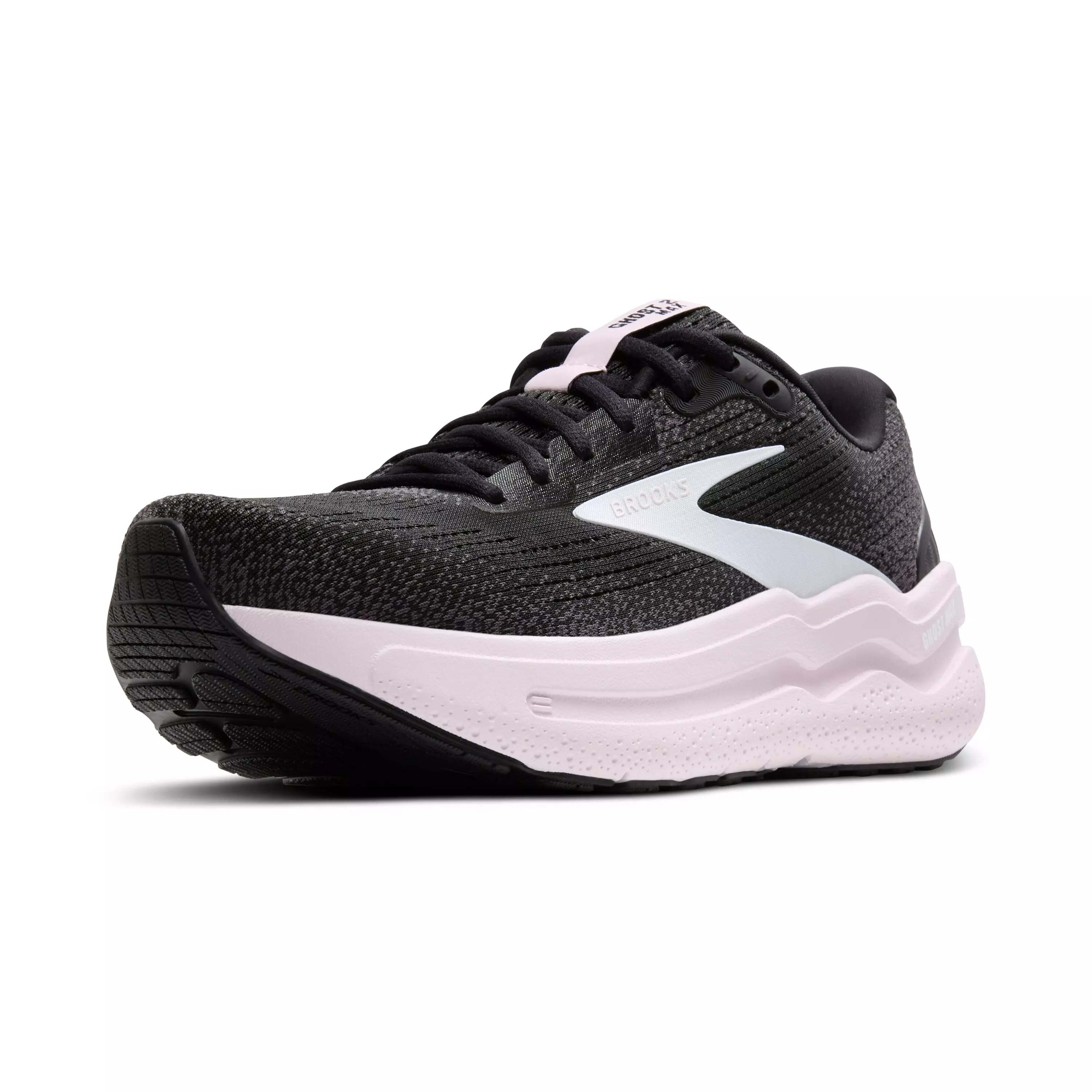 Brooks Ghost Max 2 "Black/White/Orchid Ice" Women's Running Shoe - BLACK/WHITE/ORCHID