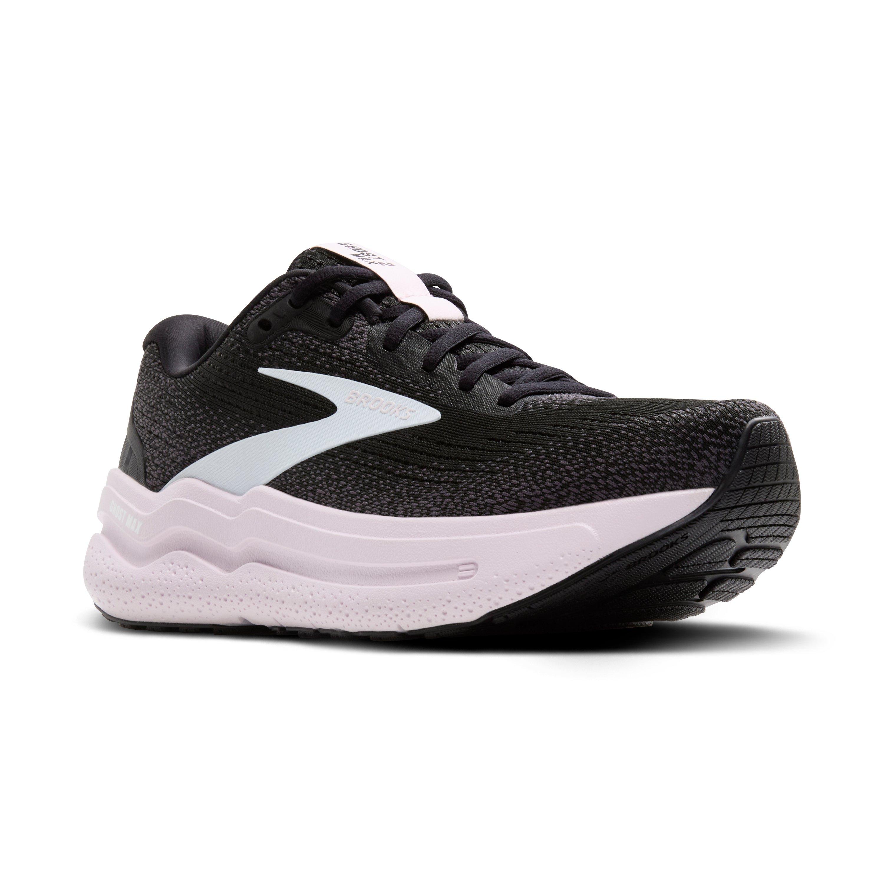 Brooks Ghost Max 2 "Black/White/Orchid Ice" Women's Running Shoe - BLACK/WHITE/ORCHID Thumbnail View 4