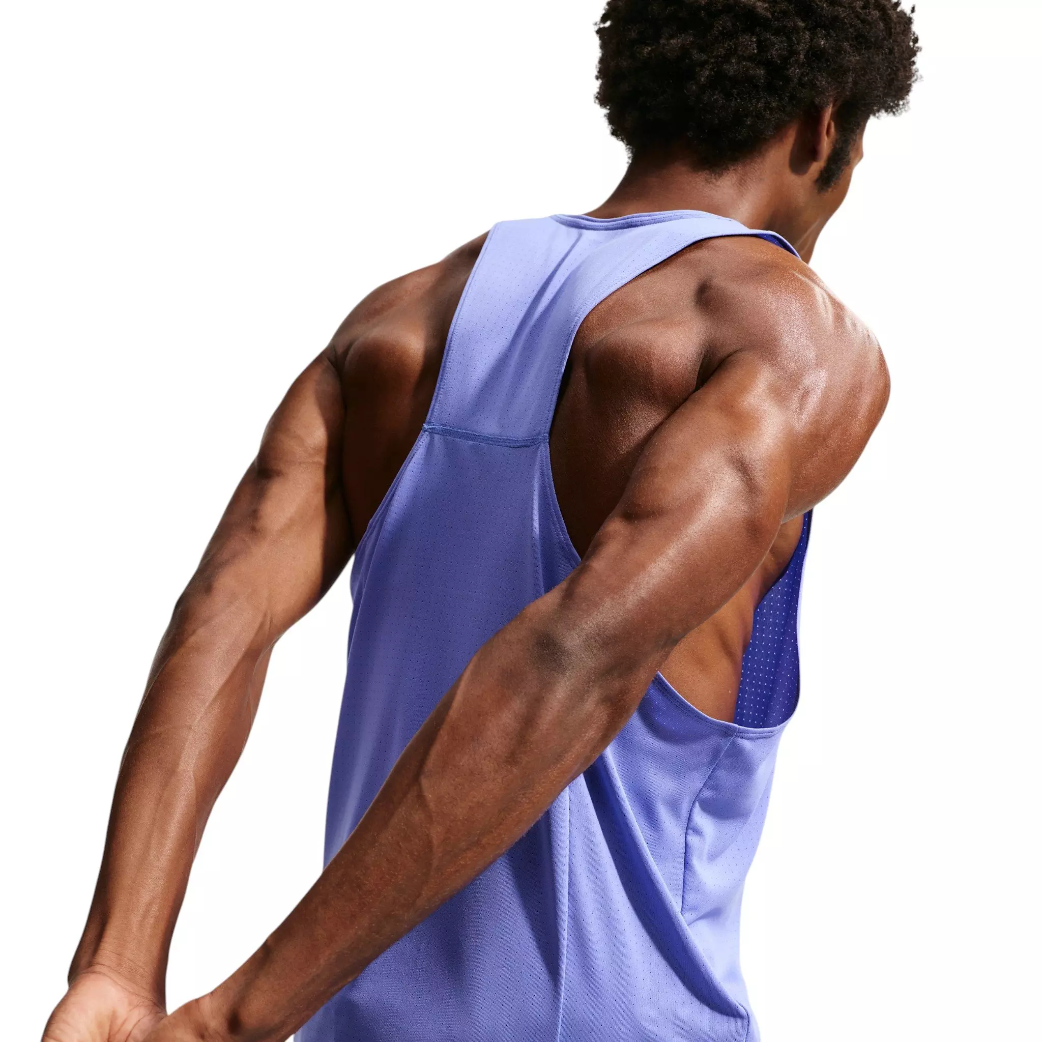 Nike Men's Fast Dri-FIT Running Singlet - Blue - BLUE