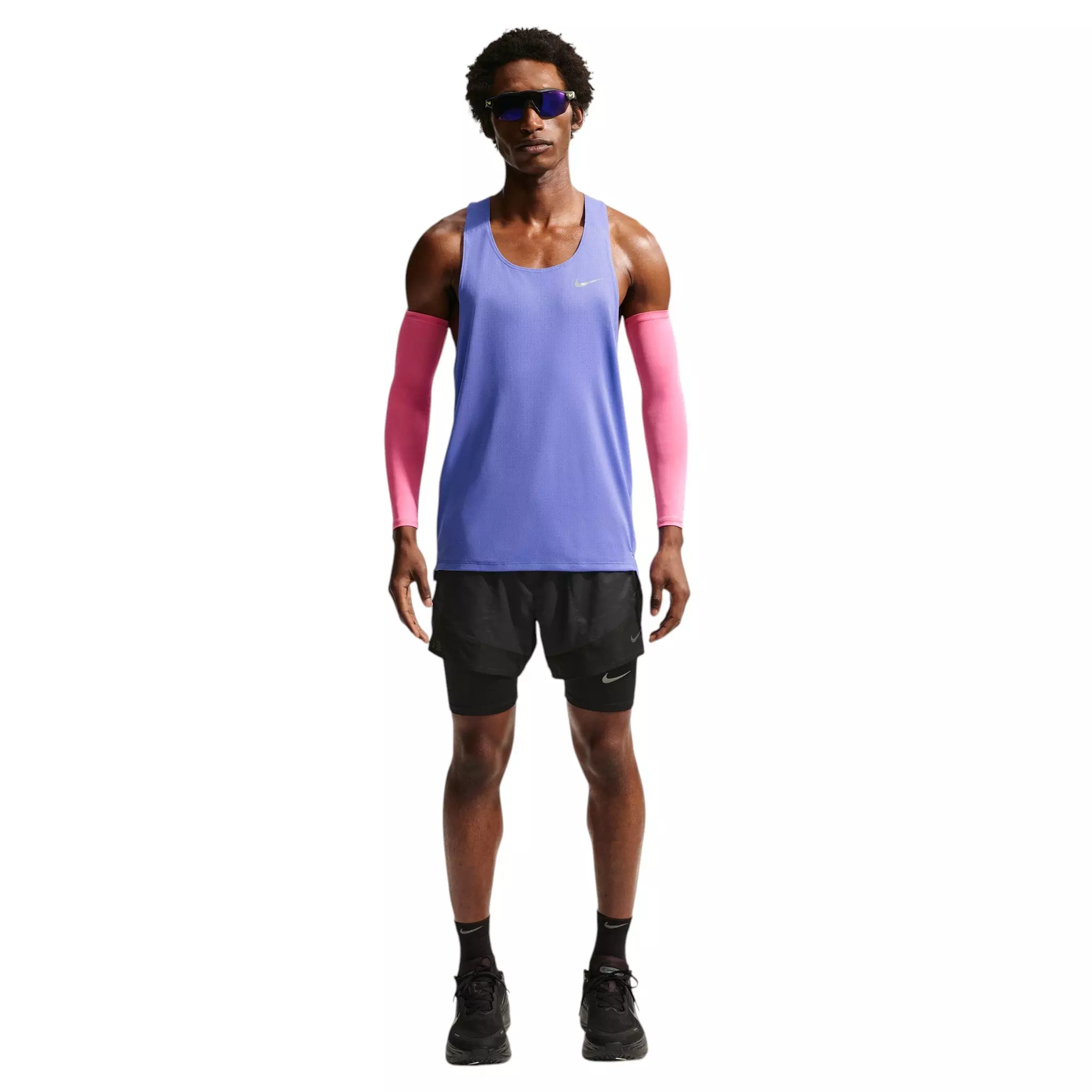 Nike Men's Fast Dri-FIT Running Singlet - Blue - BLUE