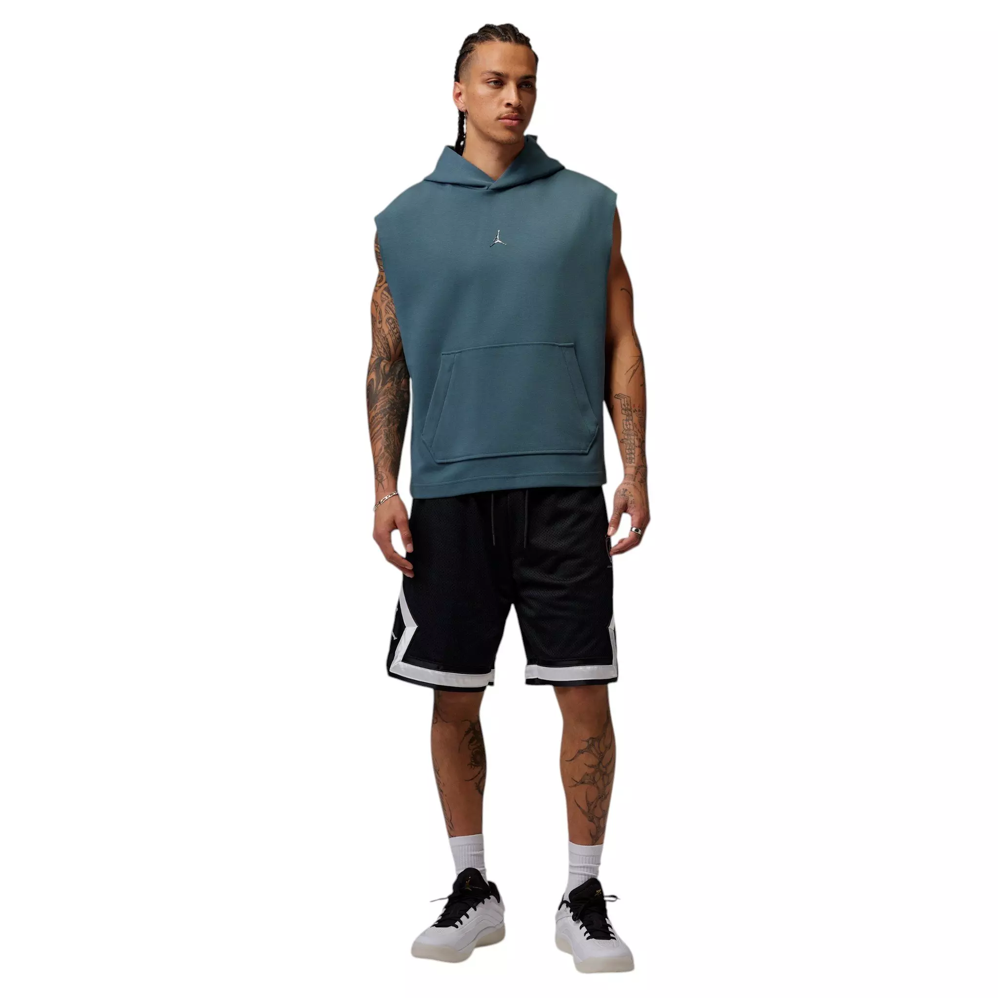 Jordan Men's Sport Hoop Fleece Dri-FIT Sleeveless Pullover Hoodie - Blue - BLUE