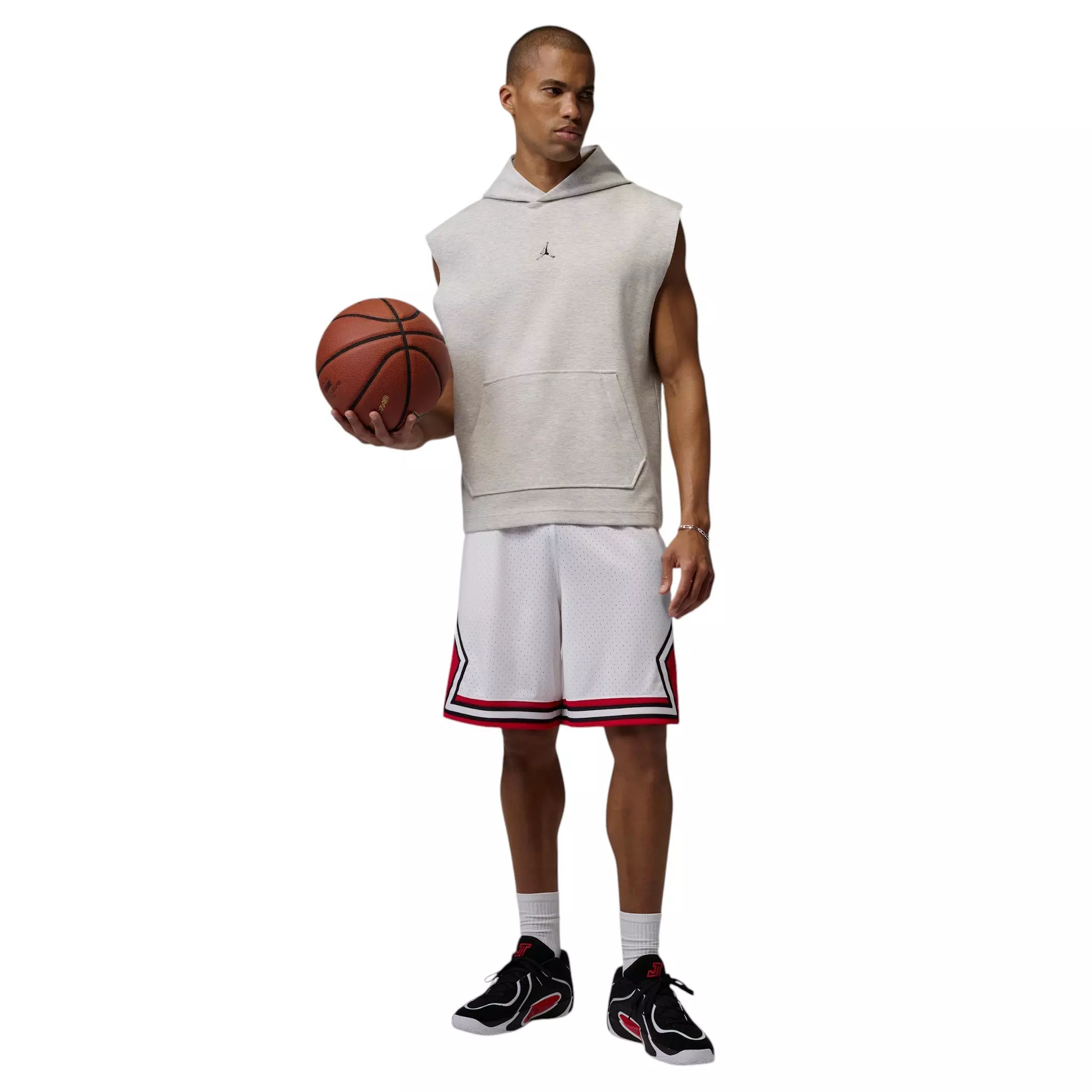 Jordan Men's Sport Hoop Fleece Dri-FIT Sleeveless Pullover Hoodie - Grey - GREY