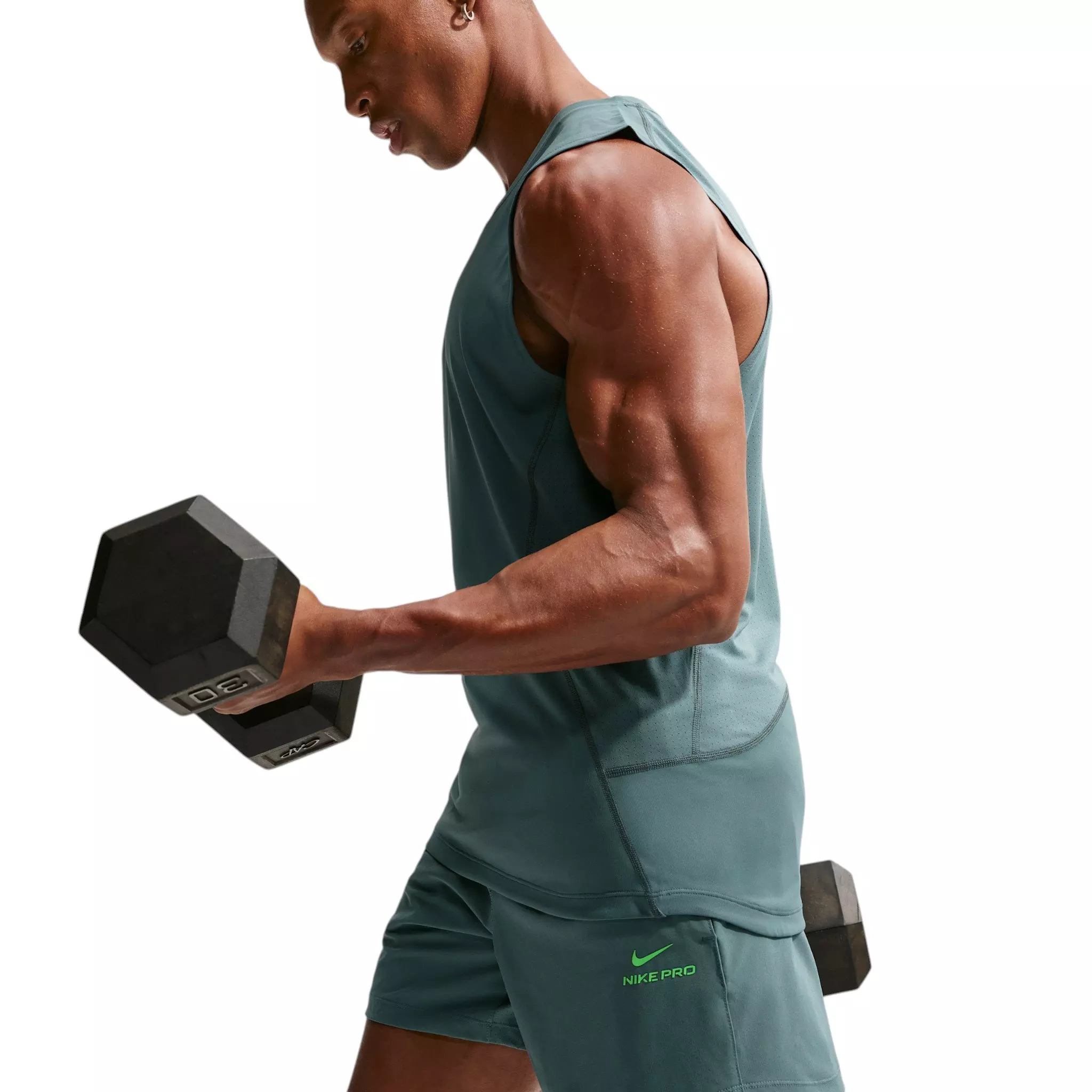 Nike Men's Pro Training Dri-FIT 6" Shorts - Green - GREEN