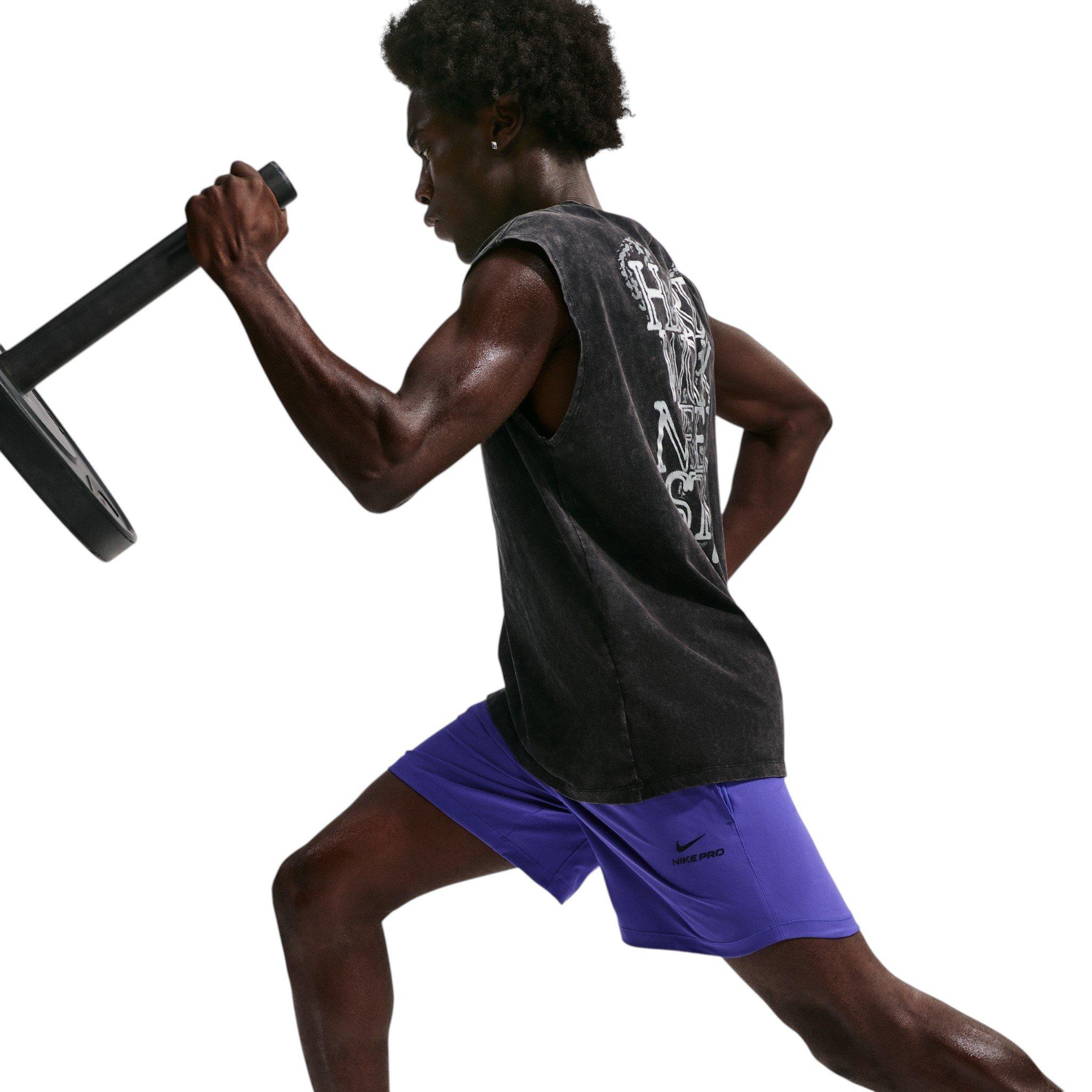 Nike Men's Pro Training Dri-FIT 6" Shorts - Purple - PURPLE