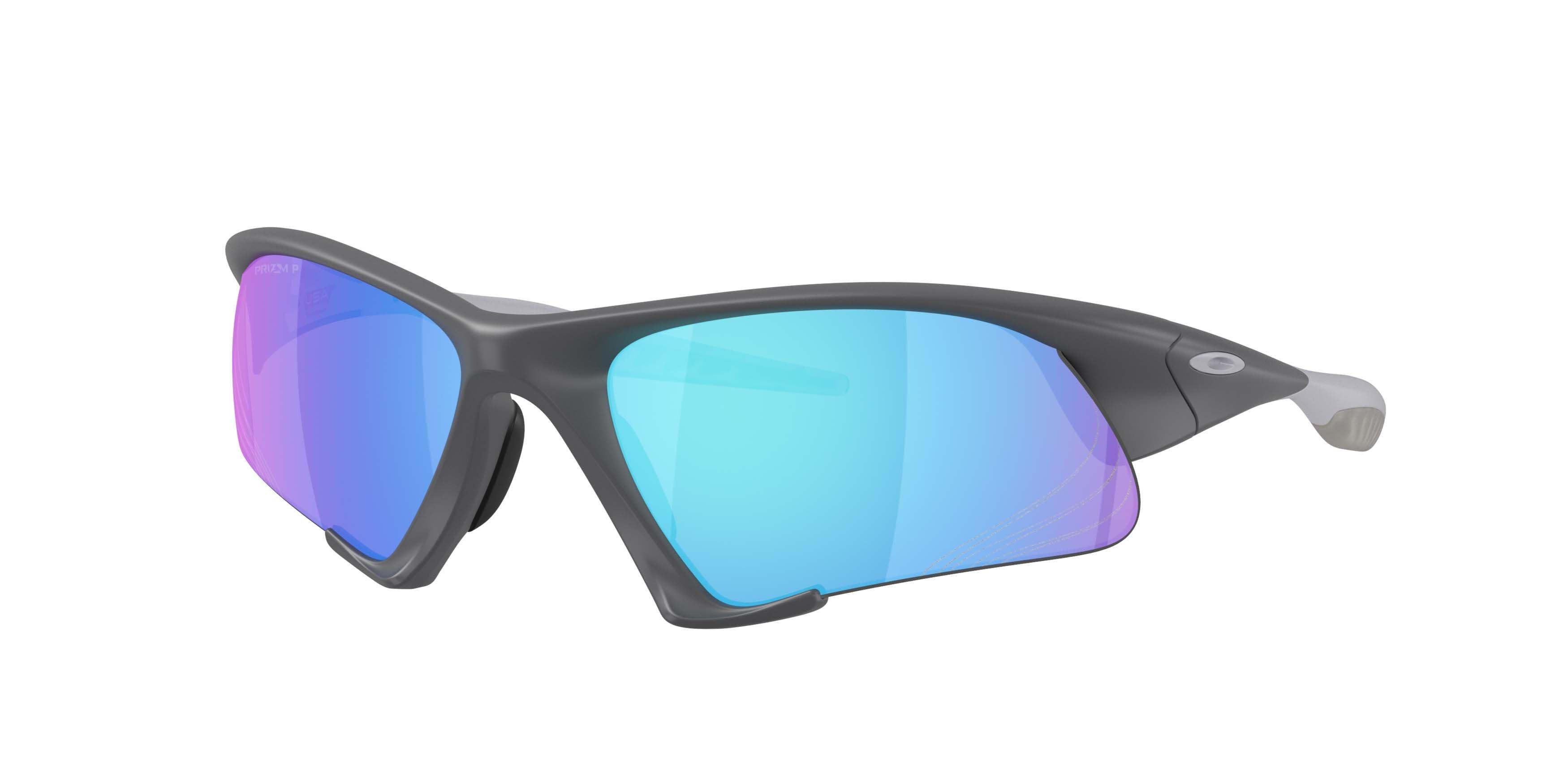Oakley Suture Jacket Prizm Sapphire Polarized Sunglasses &ndash; Matte Carbon - BLACK/BLUE Thumbnail View 1