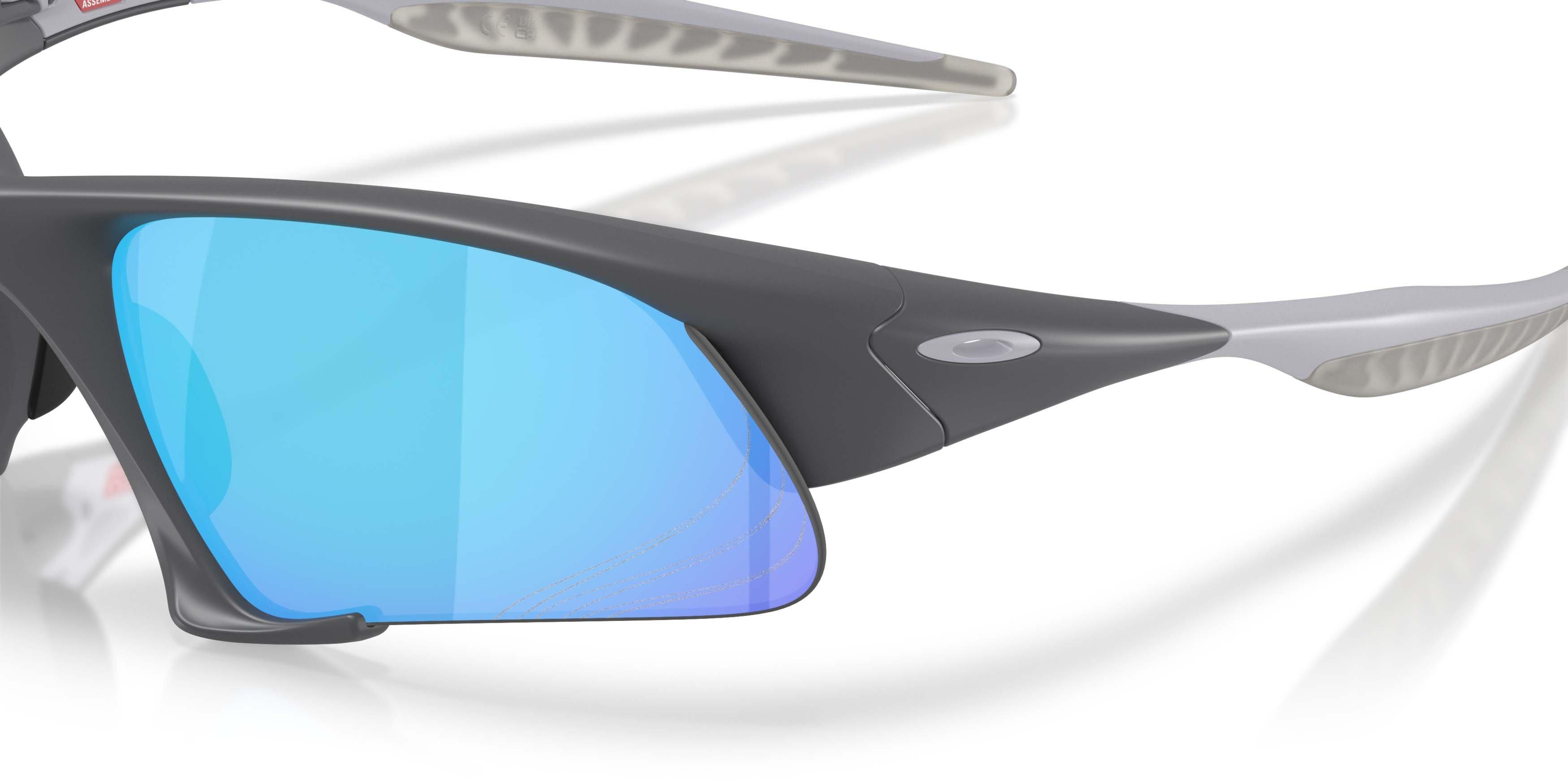 Oakley Suture Jacket Prizm Sapphire Polarized Sunglasses &ndash; Matte Carbon - BLACK/BLUE Thumbnail View 4
