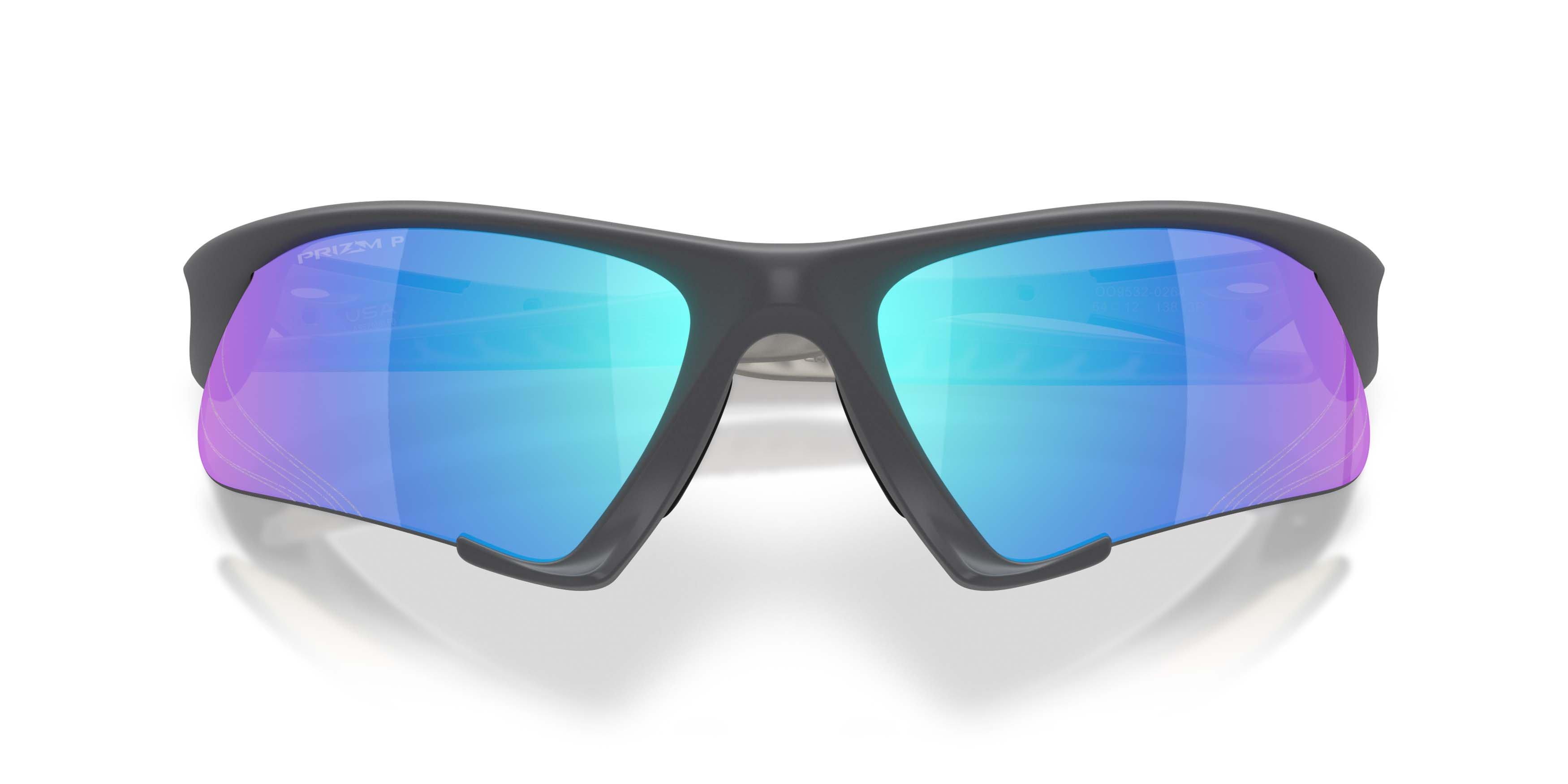 Oakley Suture Jacket Prizm Sapphire Polarized Sunglasses &ndash; Matte Carbon - BLACK/BLUE Thumbnail View 7