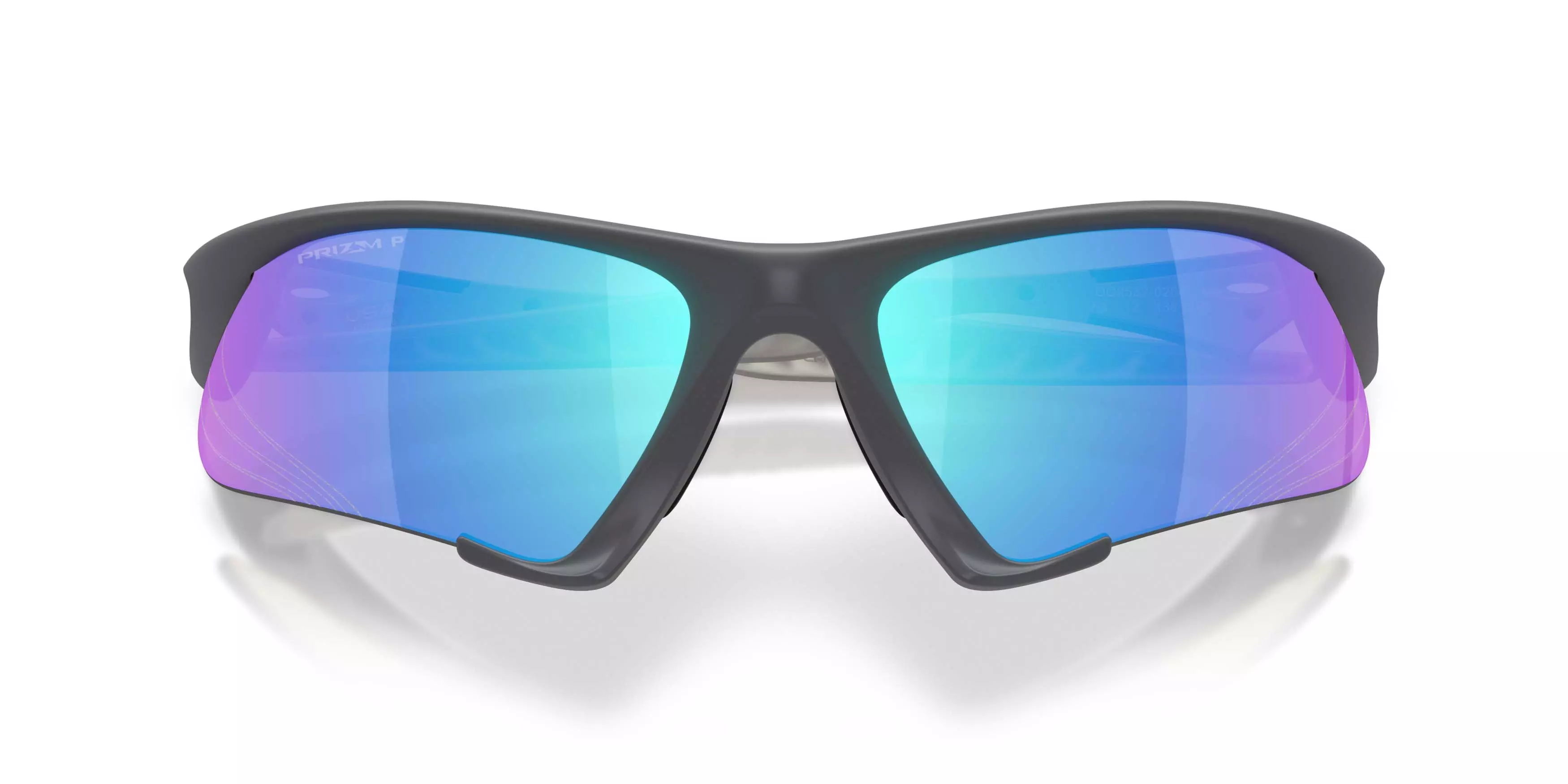 Oakley Suture Jacket Prizm Sapphire Polarized Sunglasses &ndash; Matte Carbon - BLACK/BLUE