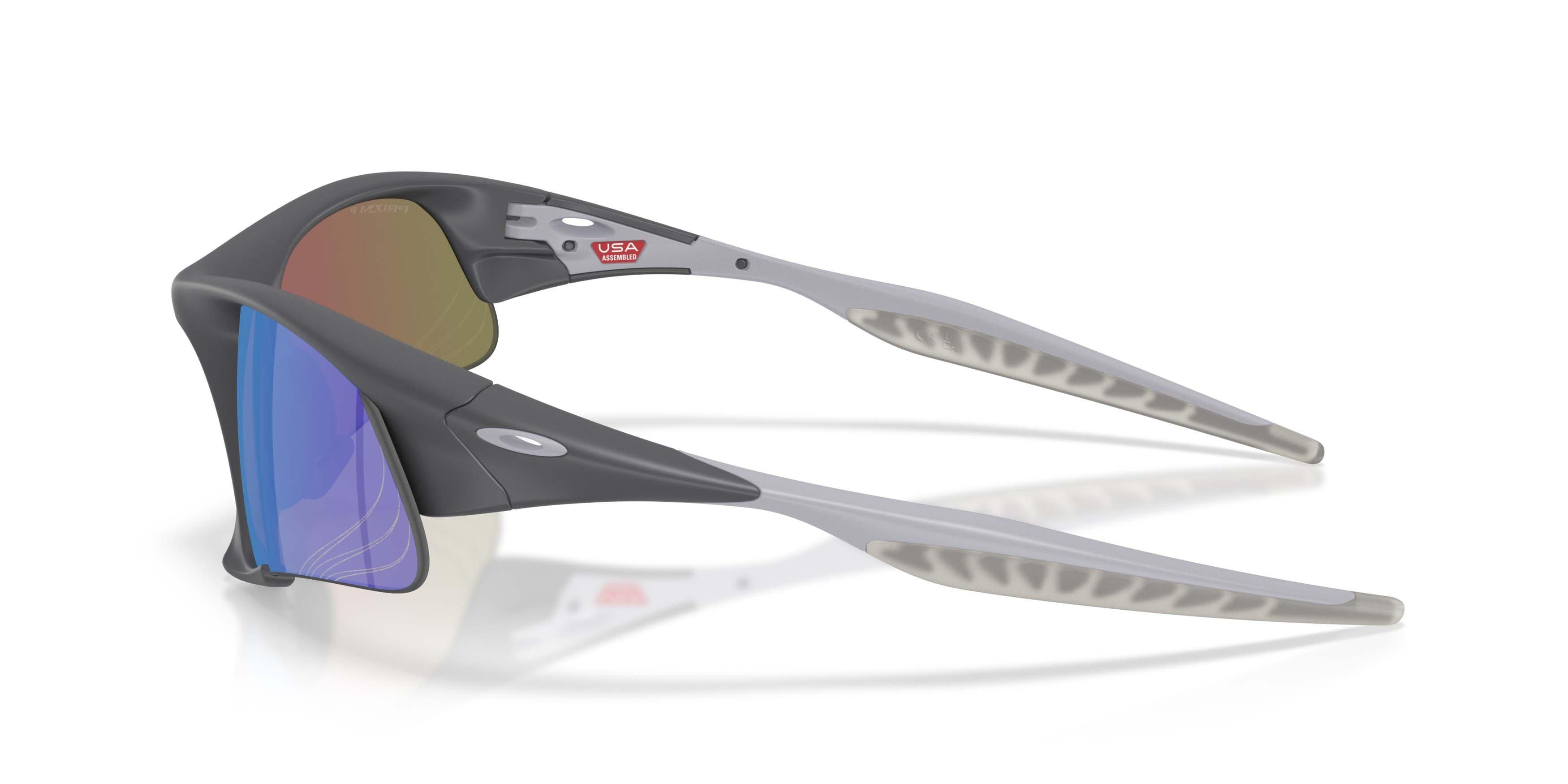 Oakley Suture Jacket Prizm Sapphire Polarized Sunglasses &ndash; Matte Carbon - BLACK/BLUE Thumbnail View 8