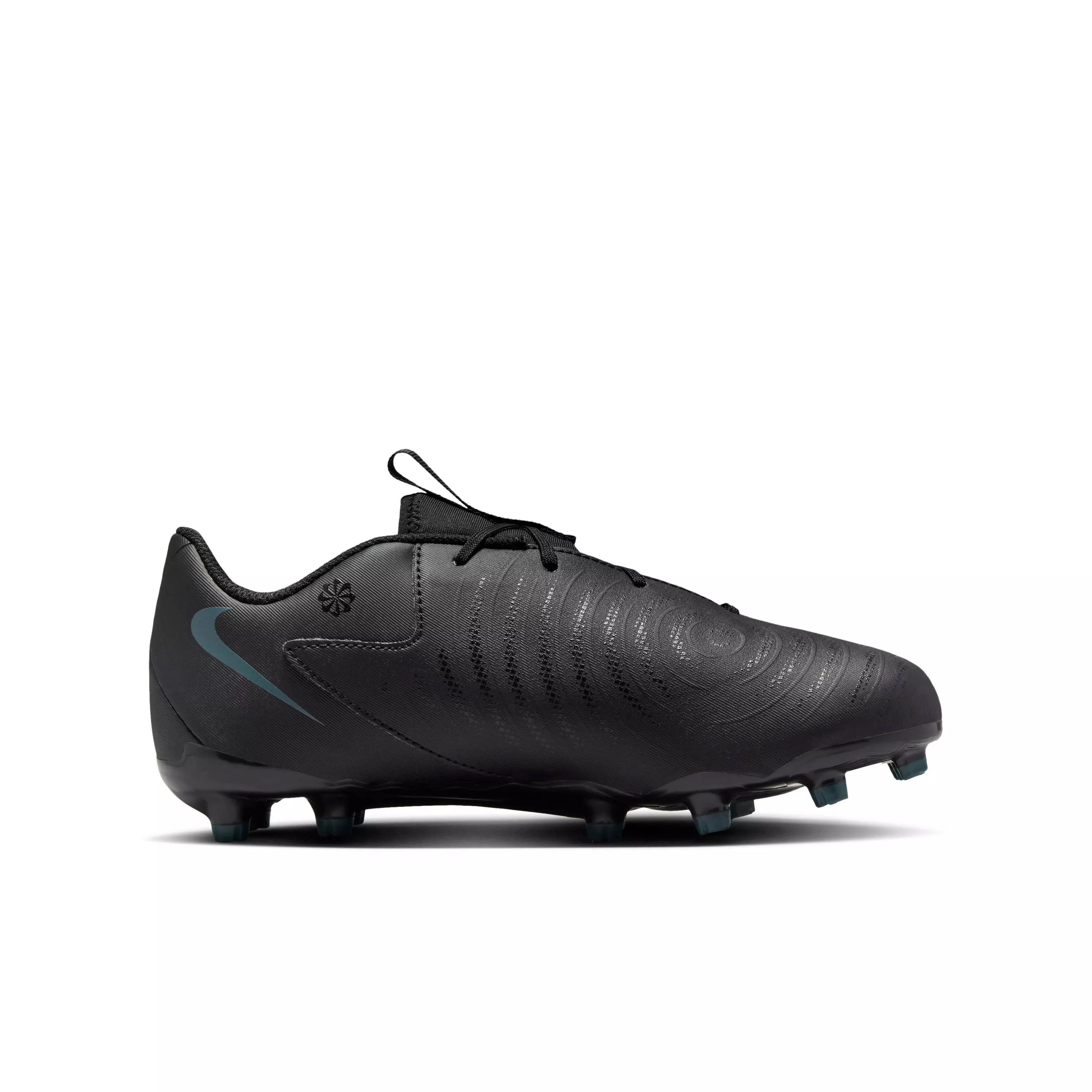 Nike Jr. Phantom GX 2 Academy MG "Black/Deep Jungle/Black" Grade School Kids' Soccer Cleat - BLACK/JUNGLE/BLACK