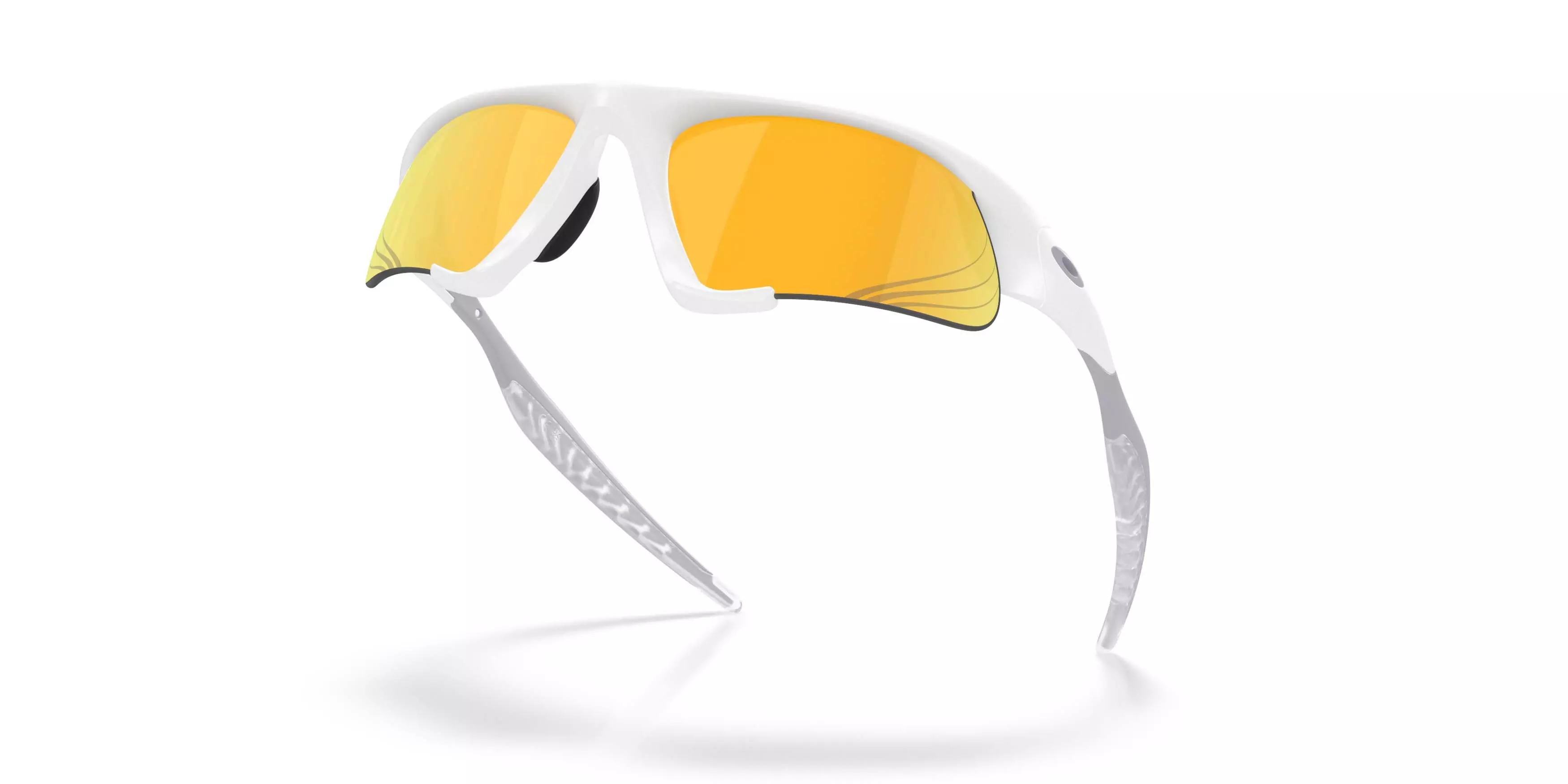 Oakley Suture Jacket Prizm 24K Polarized Sunglasses &ndash; Matte White - WHITE/GOLD
