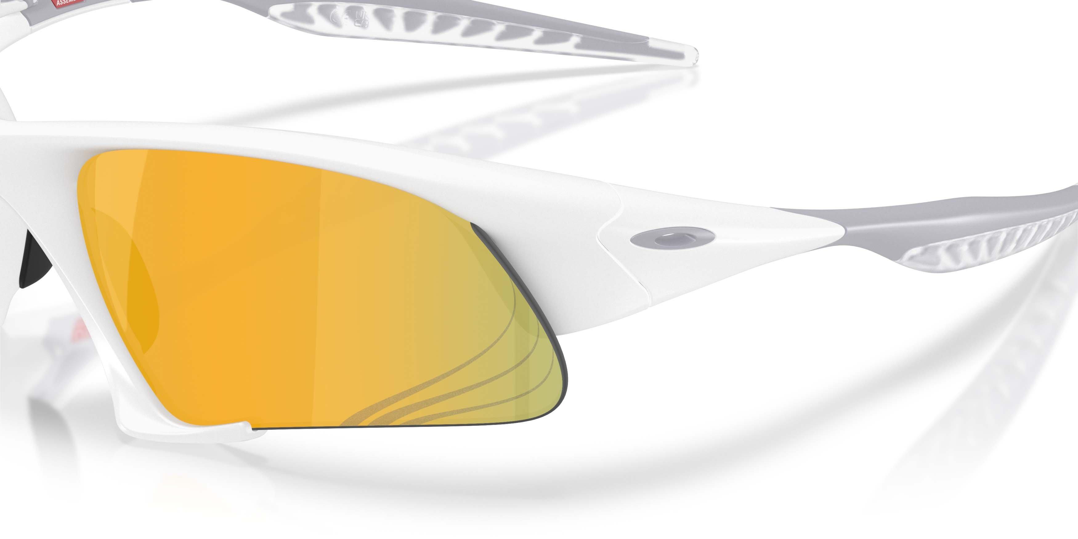 Oakley Suture Jacket Prizm 24K Polarized Sunglasses &ndash; Matte White - WHITE/GOLD Thumbnail View 4