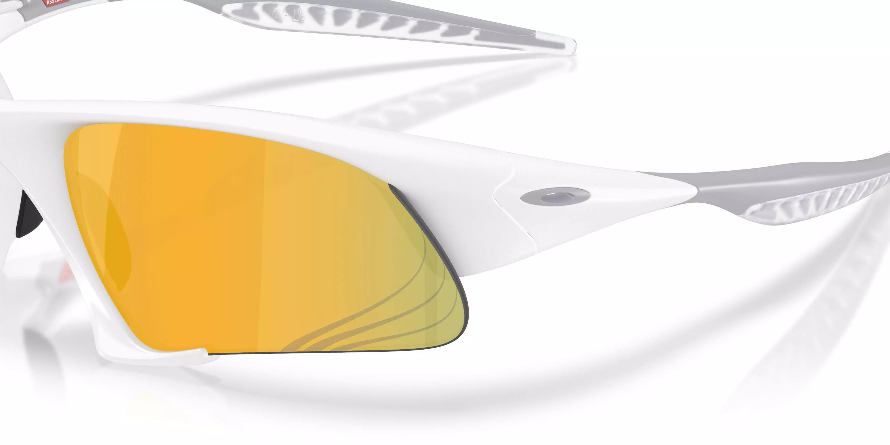 Oakley Suture Jacket Prizm 24K Polarized Sunglasses &ndash; Matte White - WHITE/GOLD