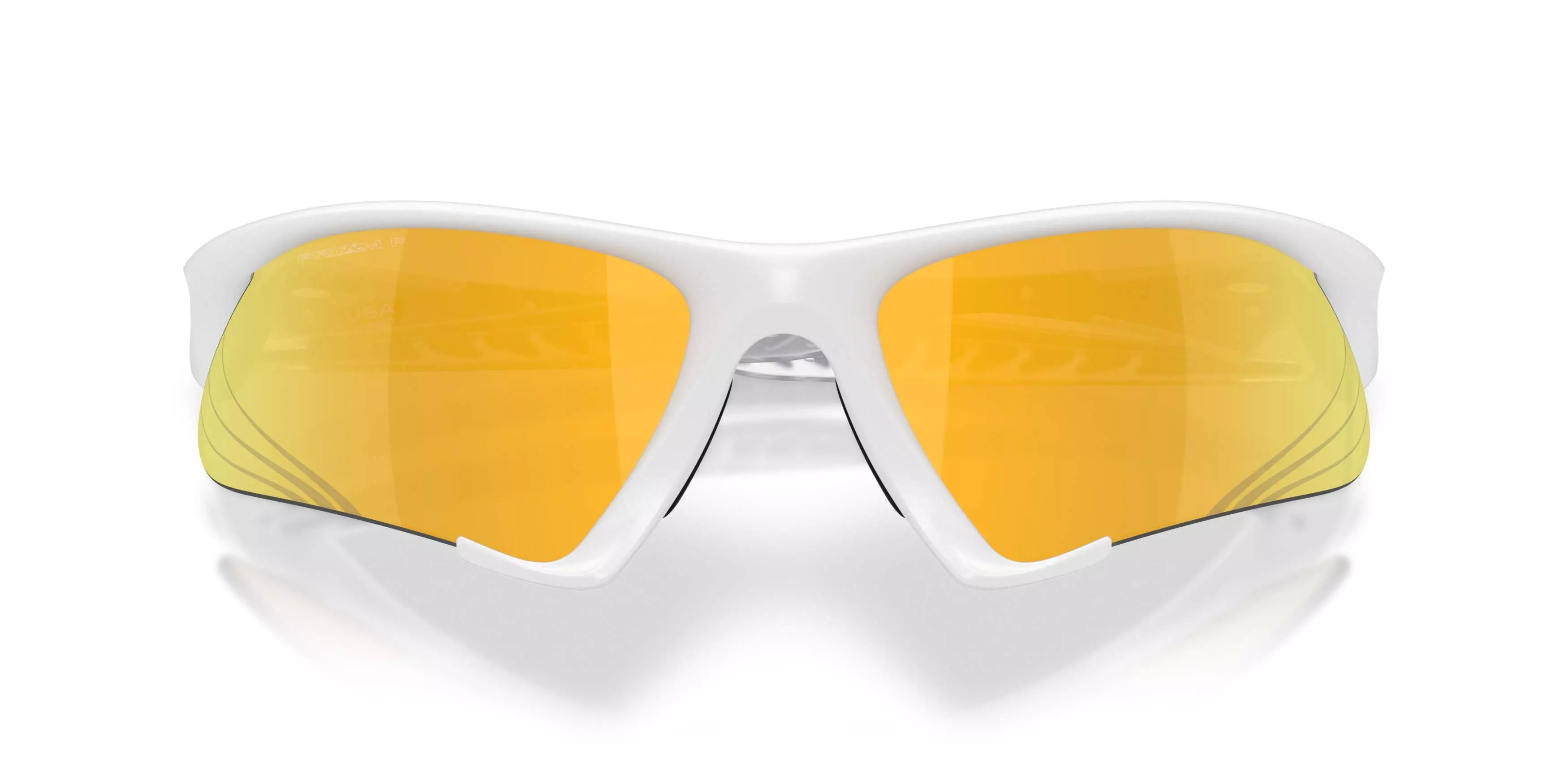 Oakley Suture Jacket Prizm 24K Polarized Sunglasses &ndash; Matte White - WHITE/GOLD