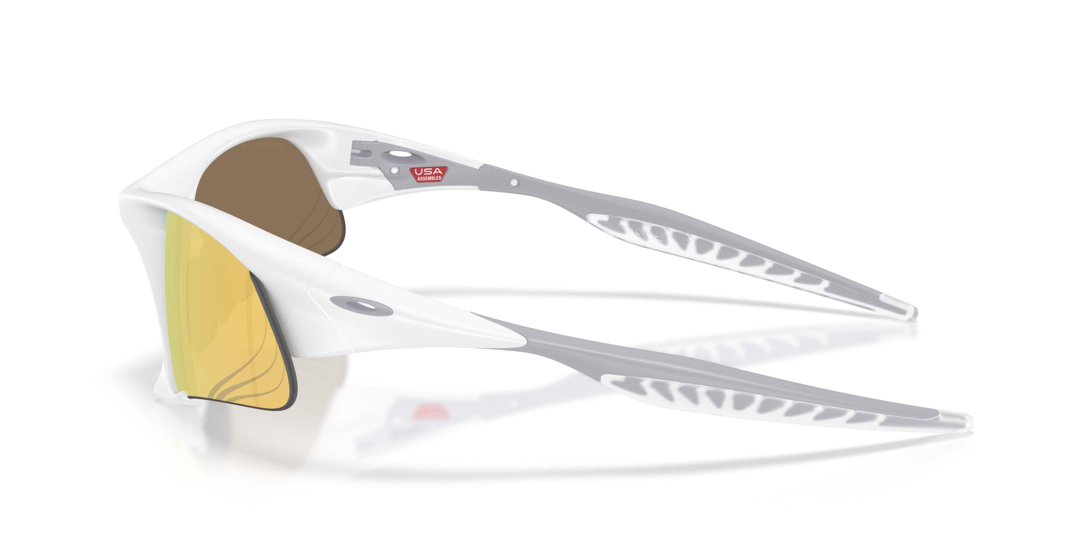 Oakley Suture Jacket Prizm 24K Polarized Sunglasses &ndash; Matte White - WHITE/GOLD Thumbnail View 8
