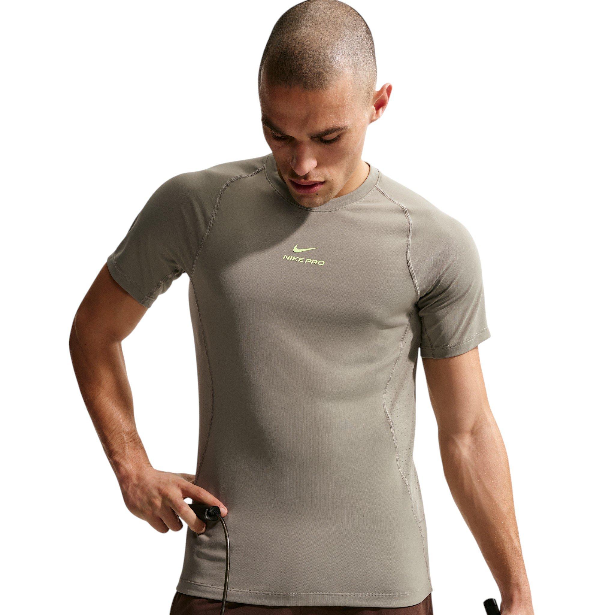 Nike Men's Pro Training Dri-FIT Short Sleeve Top - Army Green - ARMY GREEN