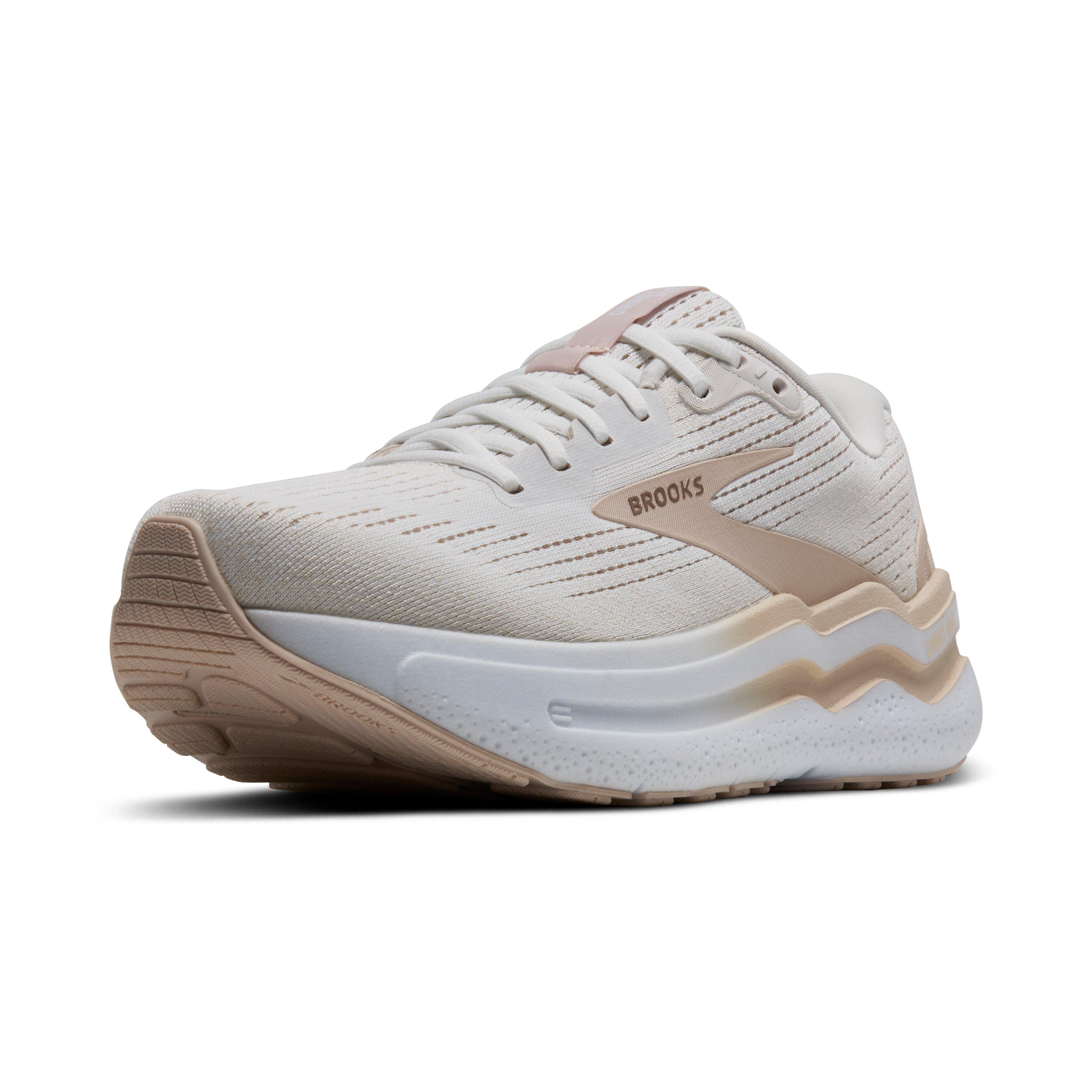 Brooks Ghost Max 2 "White/Tan" Women's Running Shoe - WHITE/TAN Thumbnail View 3