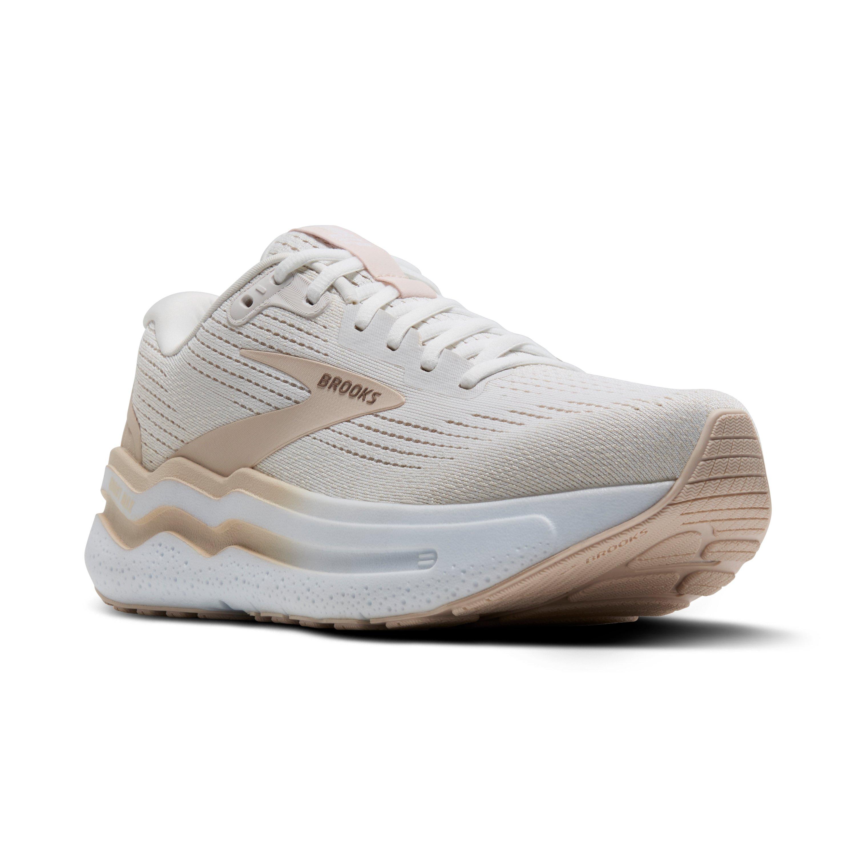 Brooks Ghost Max 2 "White/Tan" Women's Running Shoe - WHITE/TAN Thumbnail View 4