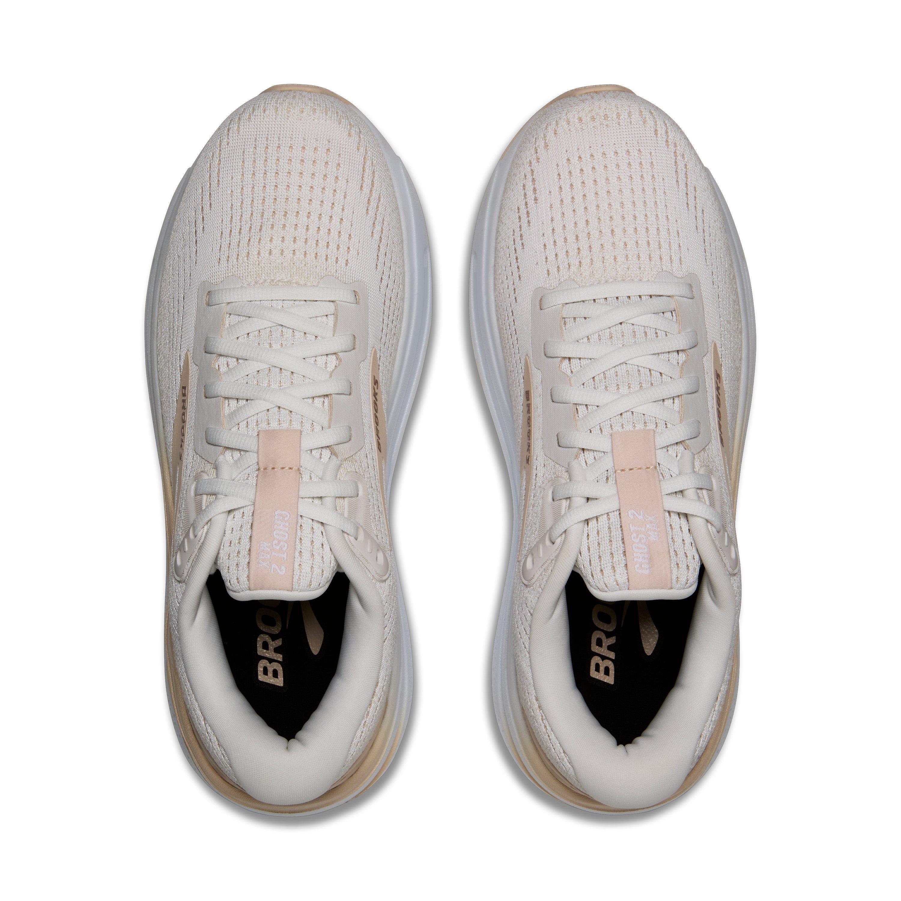 Brooks Ghost Max 2 "White/Tan" Women's Running Shoe - WHITE/TAN Thumbnail View 5