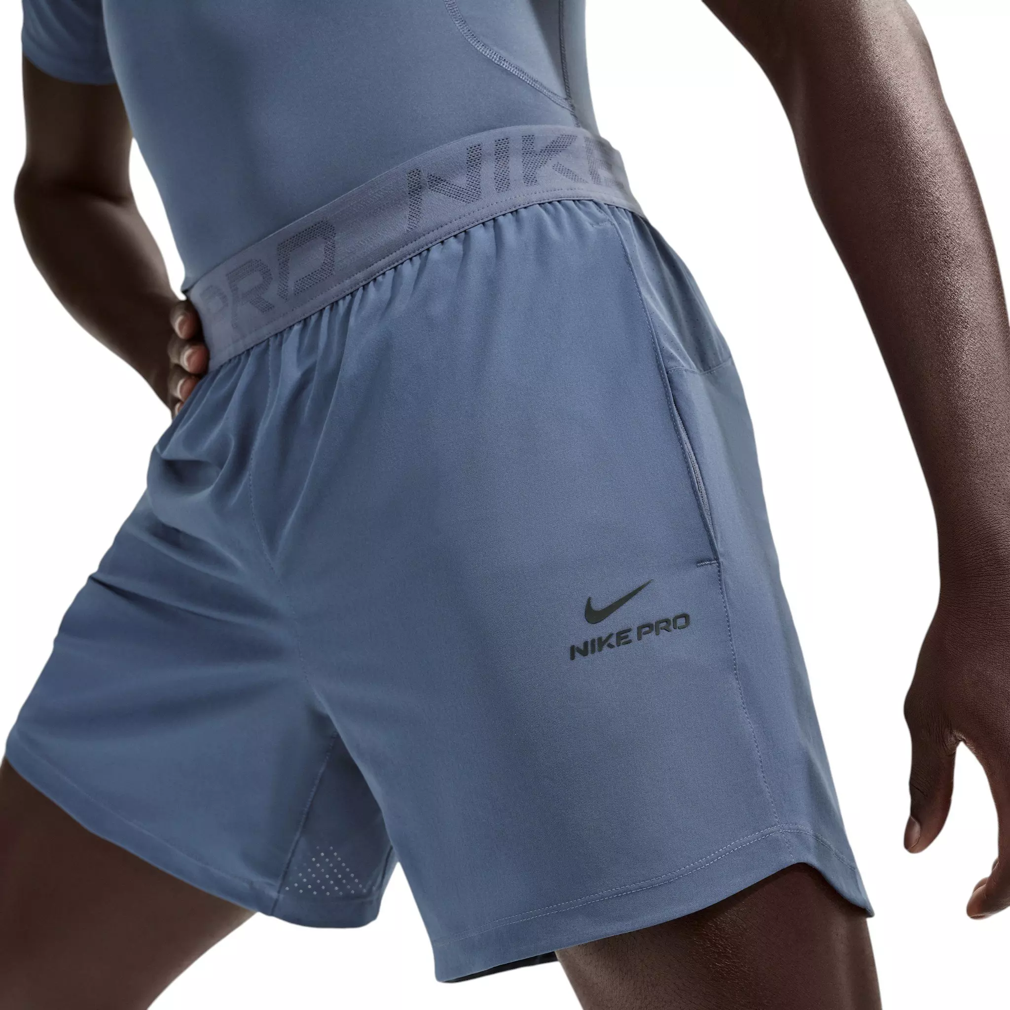 Nike Men's Pro Training Dri-FIT 6" Shorts - Blue - BLUE