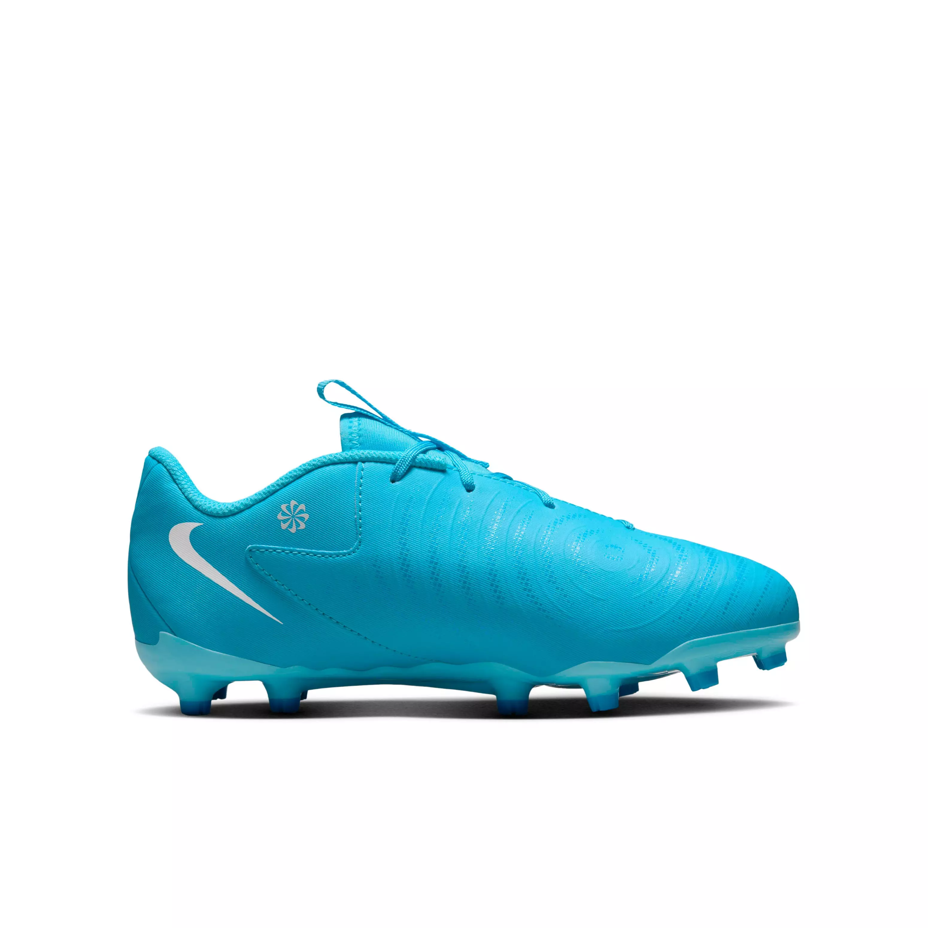 Nike Jr. Phantom GX 2 Academy MG "Blue Fury/White" Grade School Kids' Soccer Cleat - BLUE/WHITE