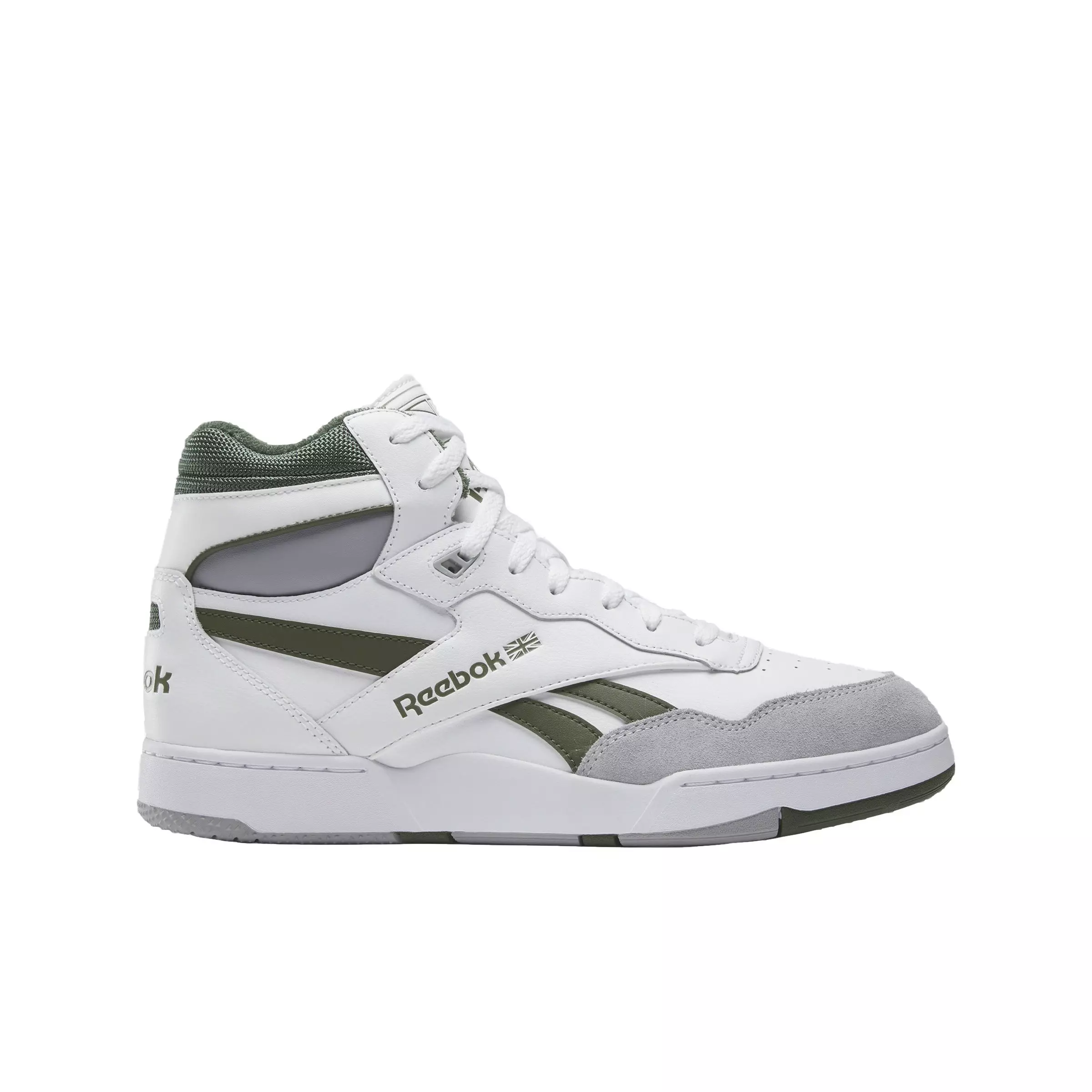 Reebok BB 4000 II Mid "White/Cold Grey 3/Varsity Green" Unisex Shoe - WHITE/GREY/GREEN