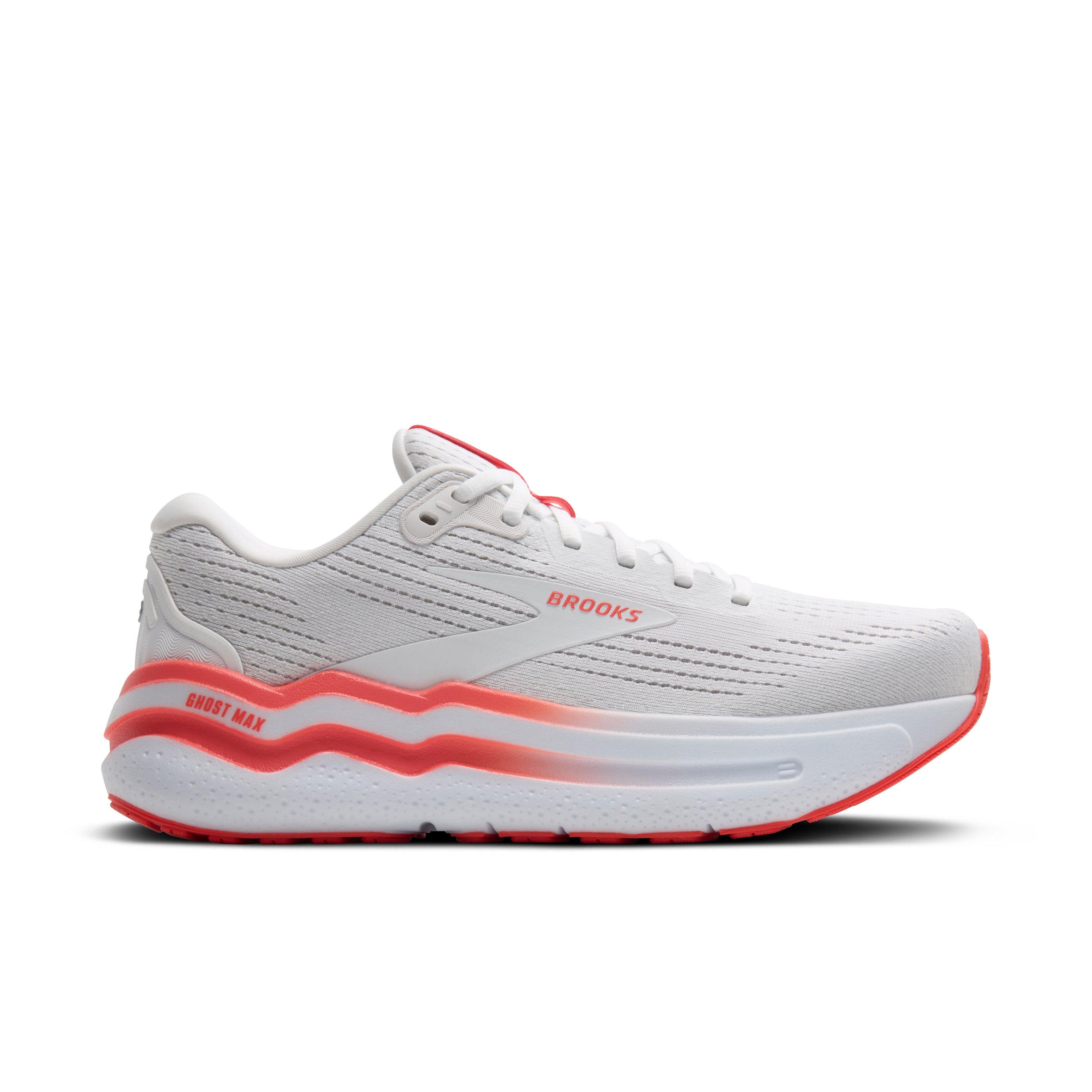 Brooks Ghost Max 2 "White/Hot Coral" Women's Running Shoe - WHITE/CORAL Thumbnail View 1