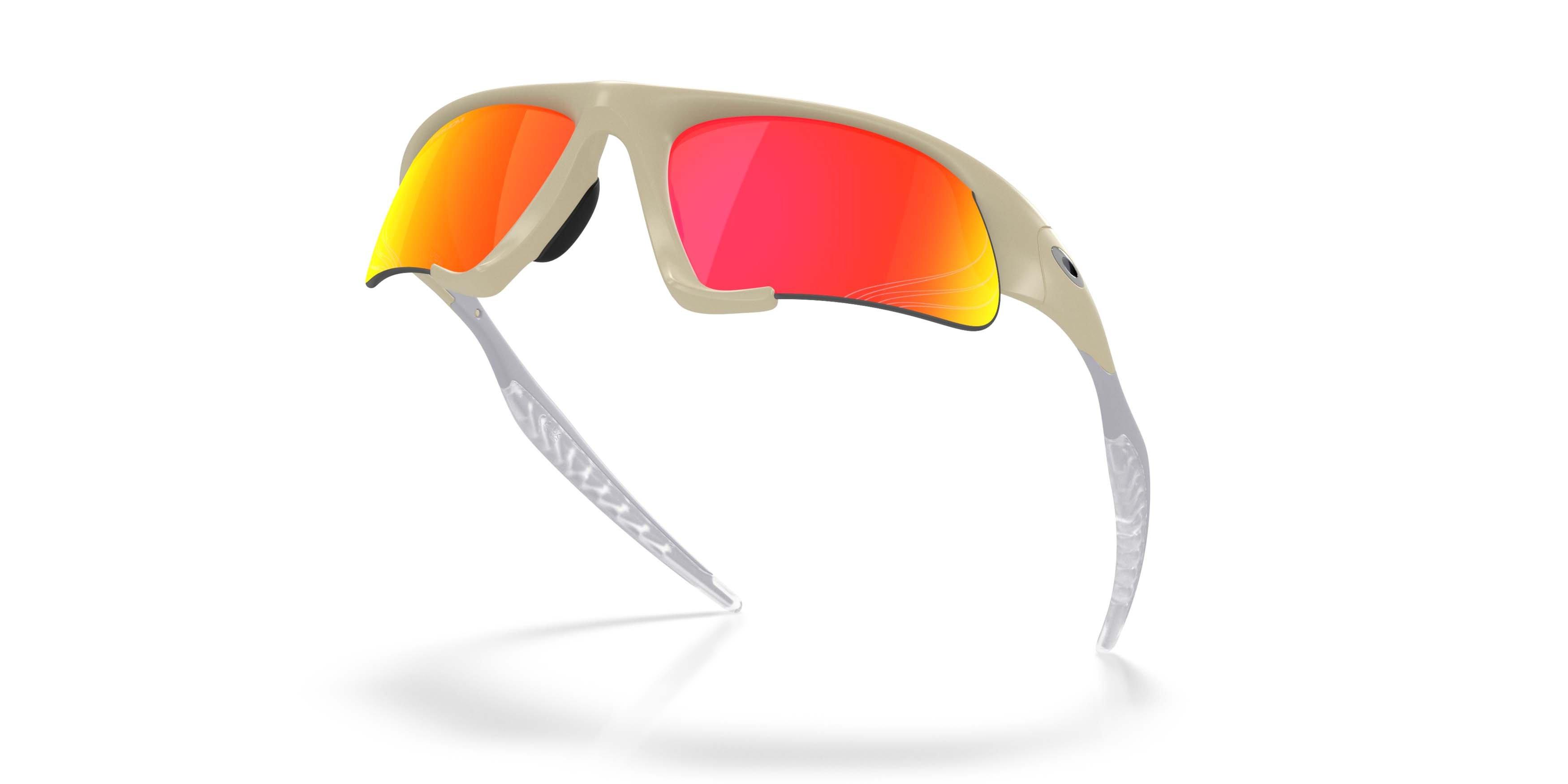 Oakley Suture Jacket Prizm Ruby Sunglasses &ndash; Matte Sand - BROWN/RED Thumbnail View 3