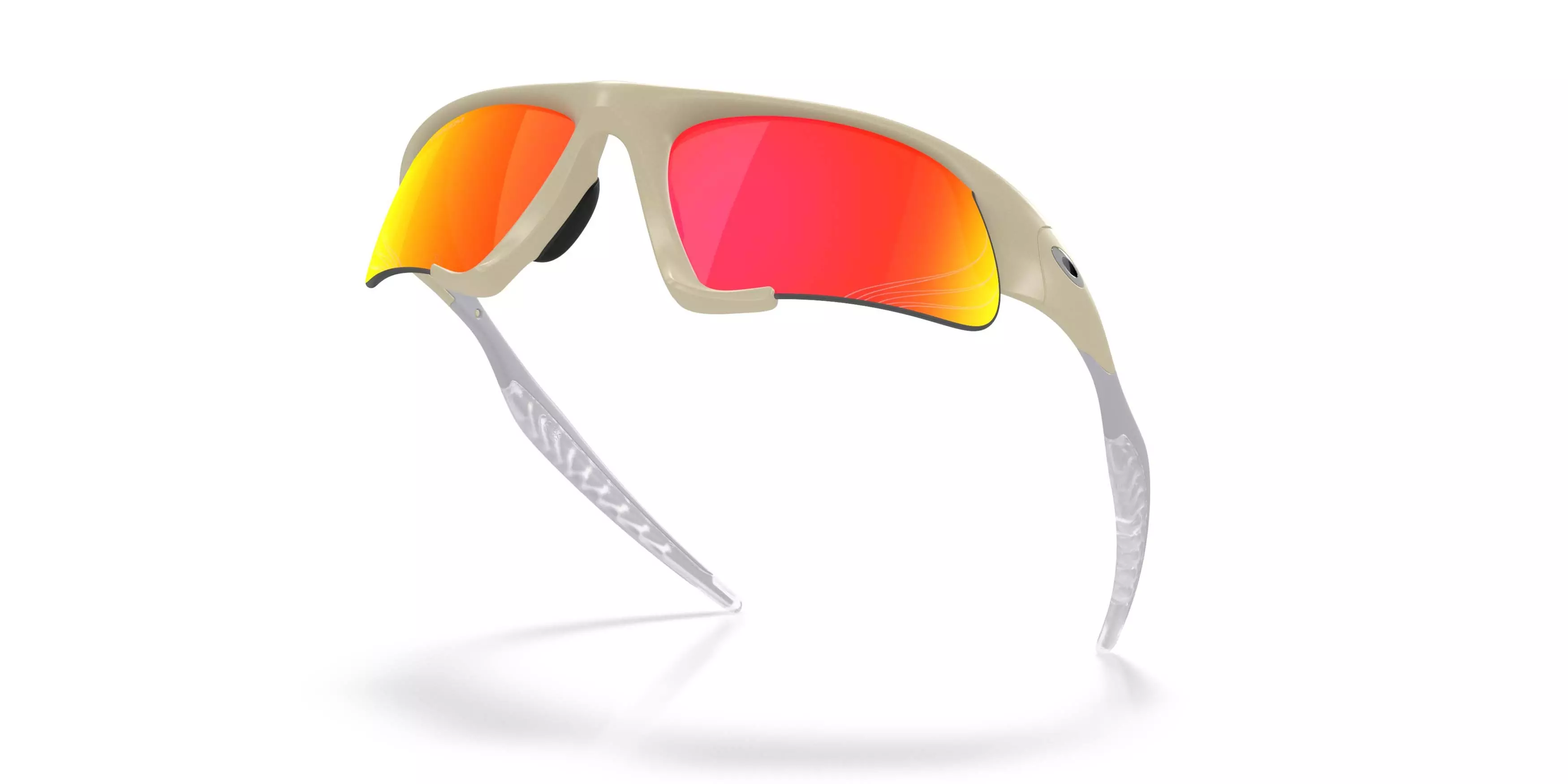 Oakley Suture Jacket Prizm Ruby Sunglasses &ndash; Matte Sand - BROWN/RED