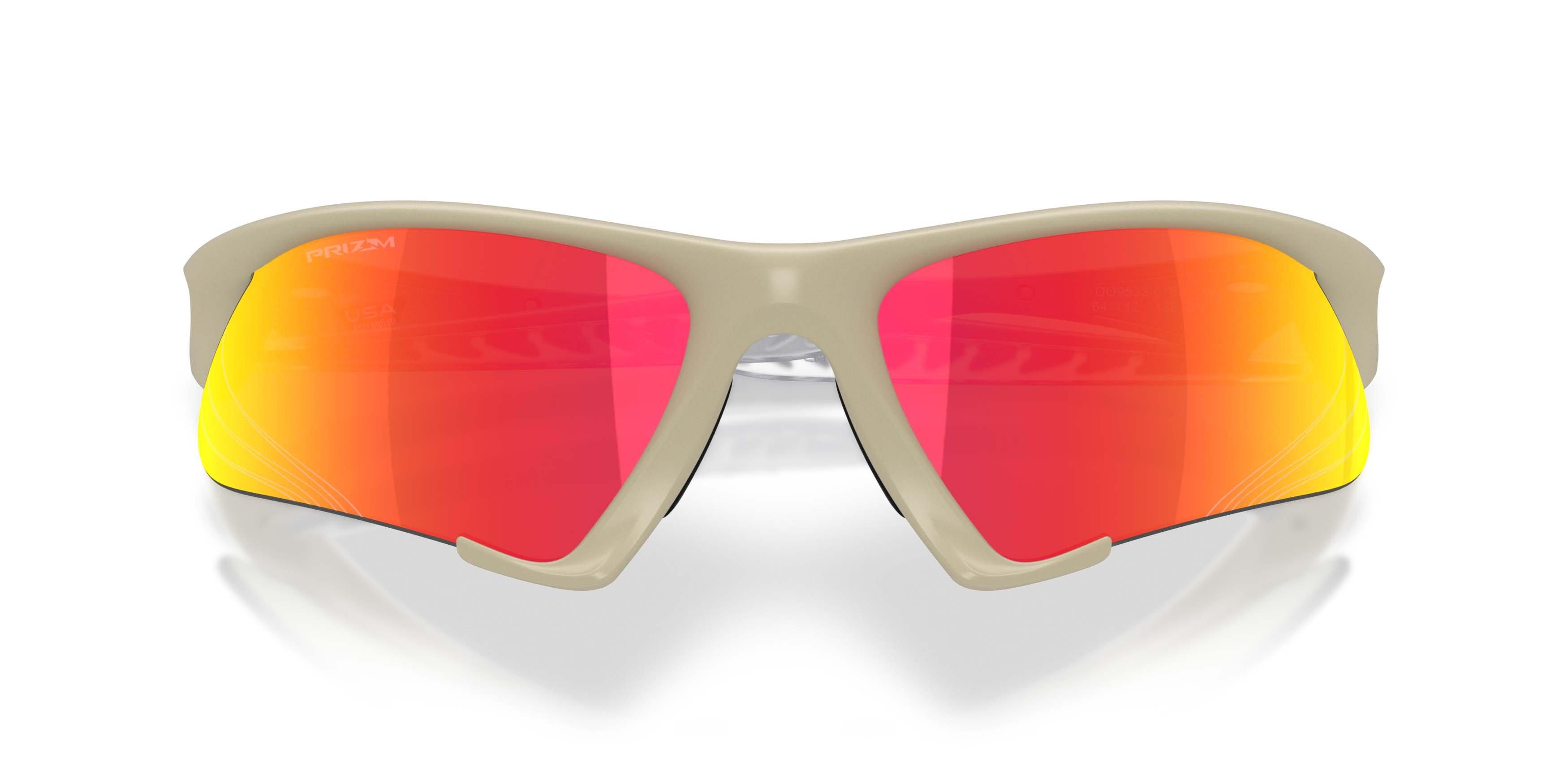 Oakley Suture Jacket Prizm Ruby Sunglasses &ndash; Matte Sand - BROWN/RED Thumbnail View 7