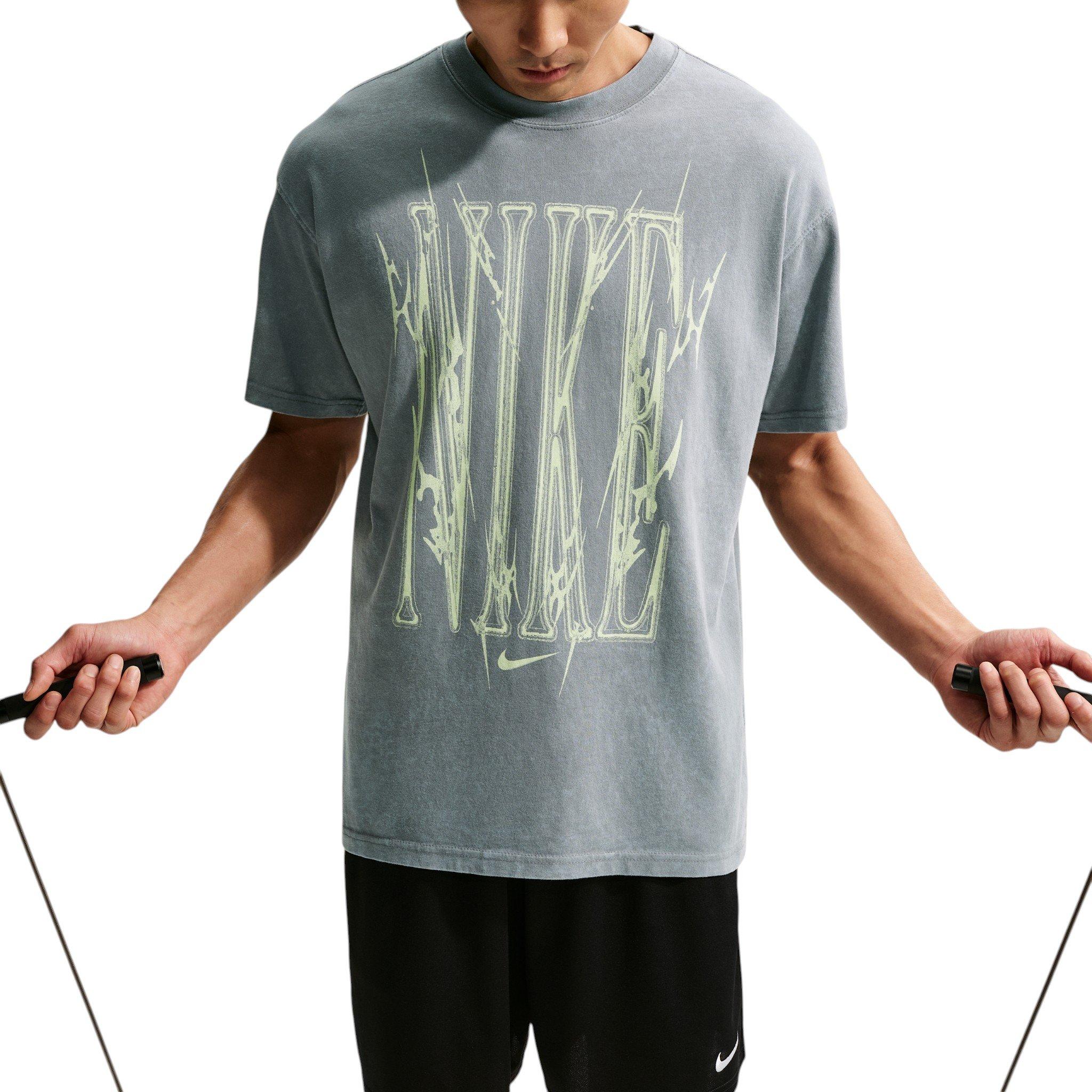 Nike Men's Sharp Wordmark Graphic T-Shirt - Grey - GREY