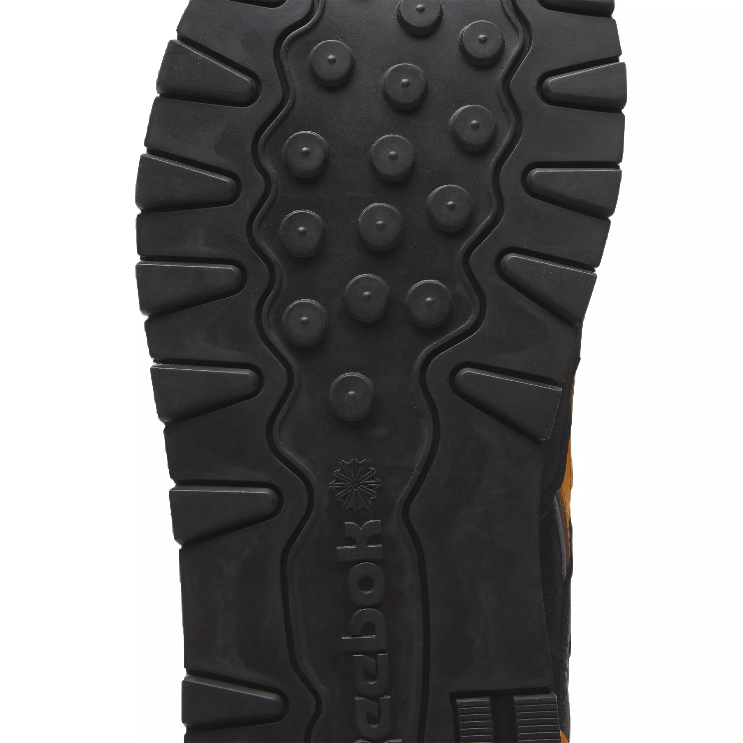 Reebok Classic Leather "Core Black/Shocking Orange/Electric Cobalt" Unisex Shoe - BLACK/ORANGE/COBALT