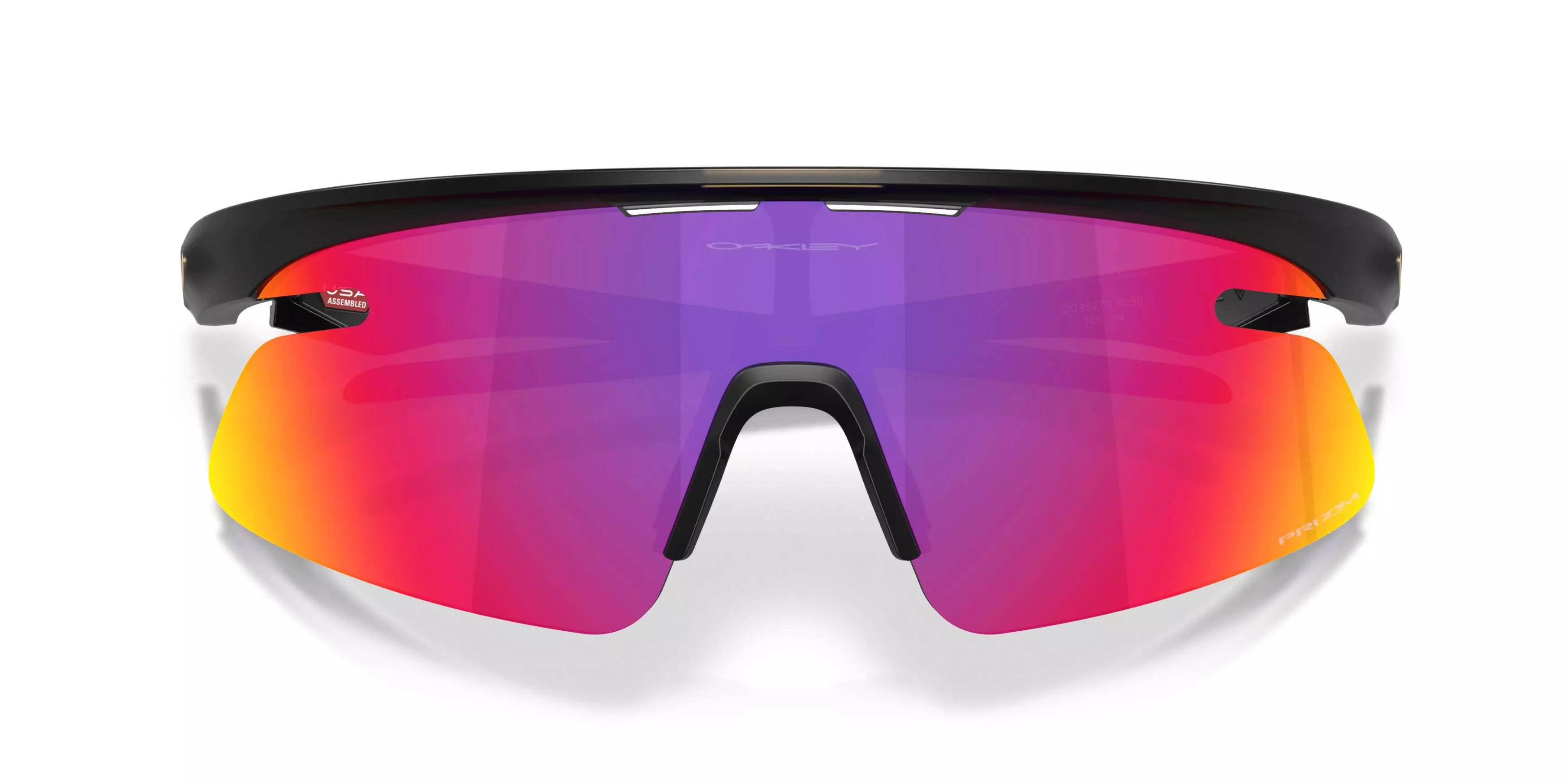 Oakley RSLV Lite Prizm Road Sunglasses &ndash; Black Ink - BLACK/RED
