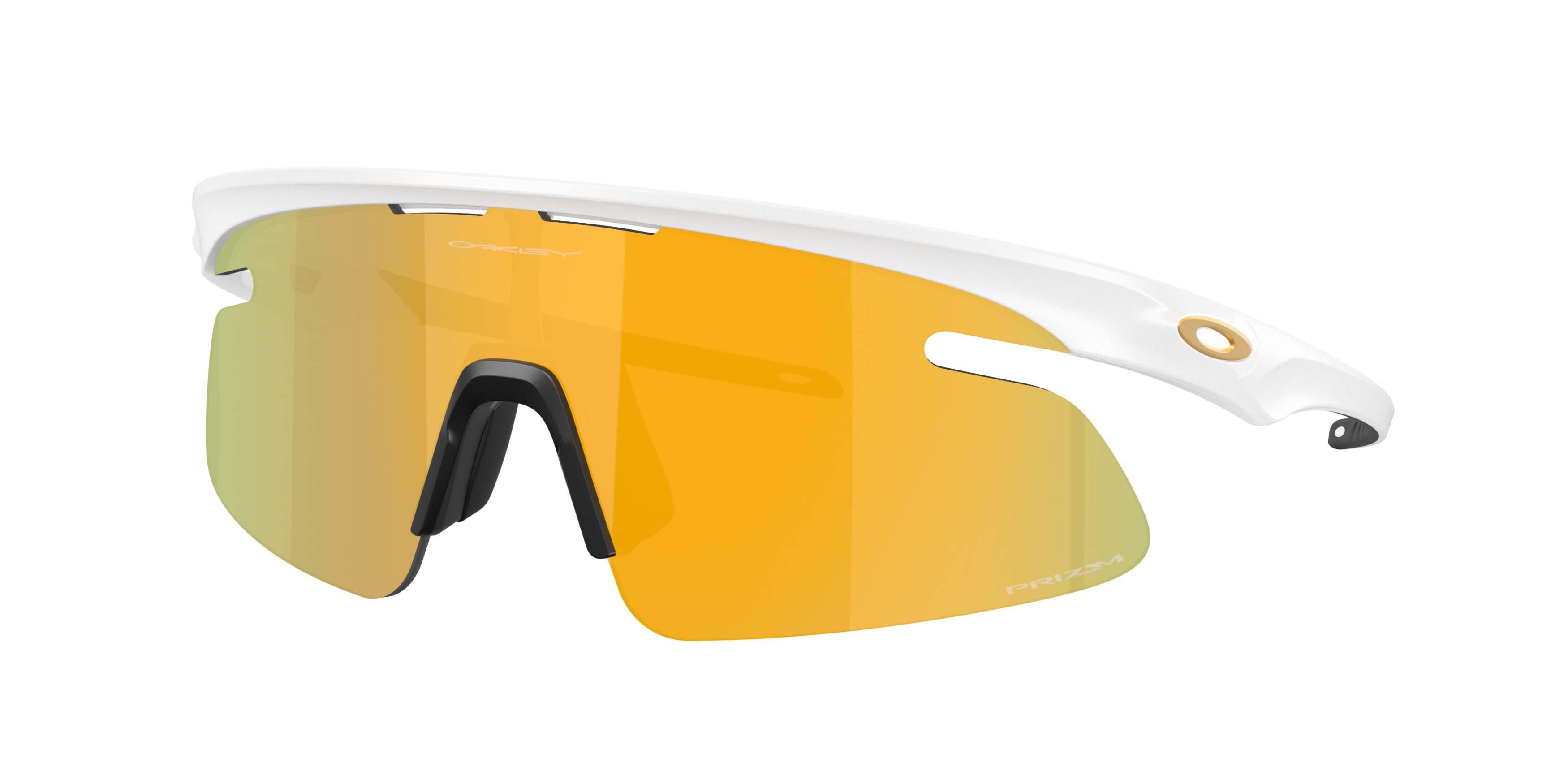 Oakley RSLV Lite Prizm 24K Sunglasses &ndash; Matte White - WHITE/GOLD Thumbnail View 1