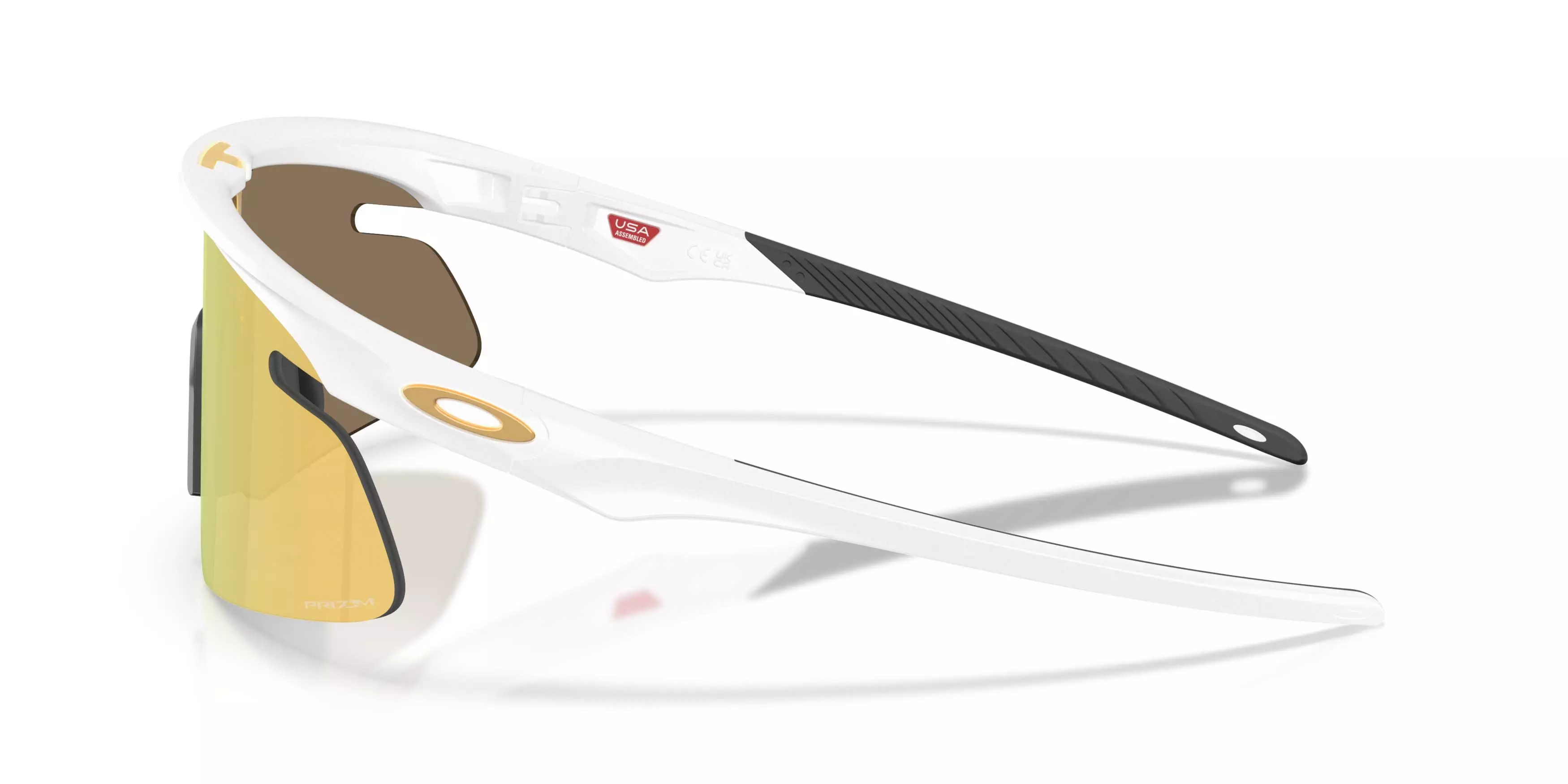 Oakley RSLV Lite Prizm 24K Sunglasses &ndash; Matte White - WHITE/GOLD