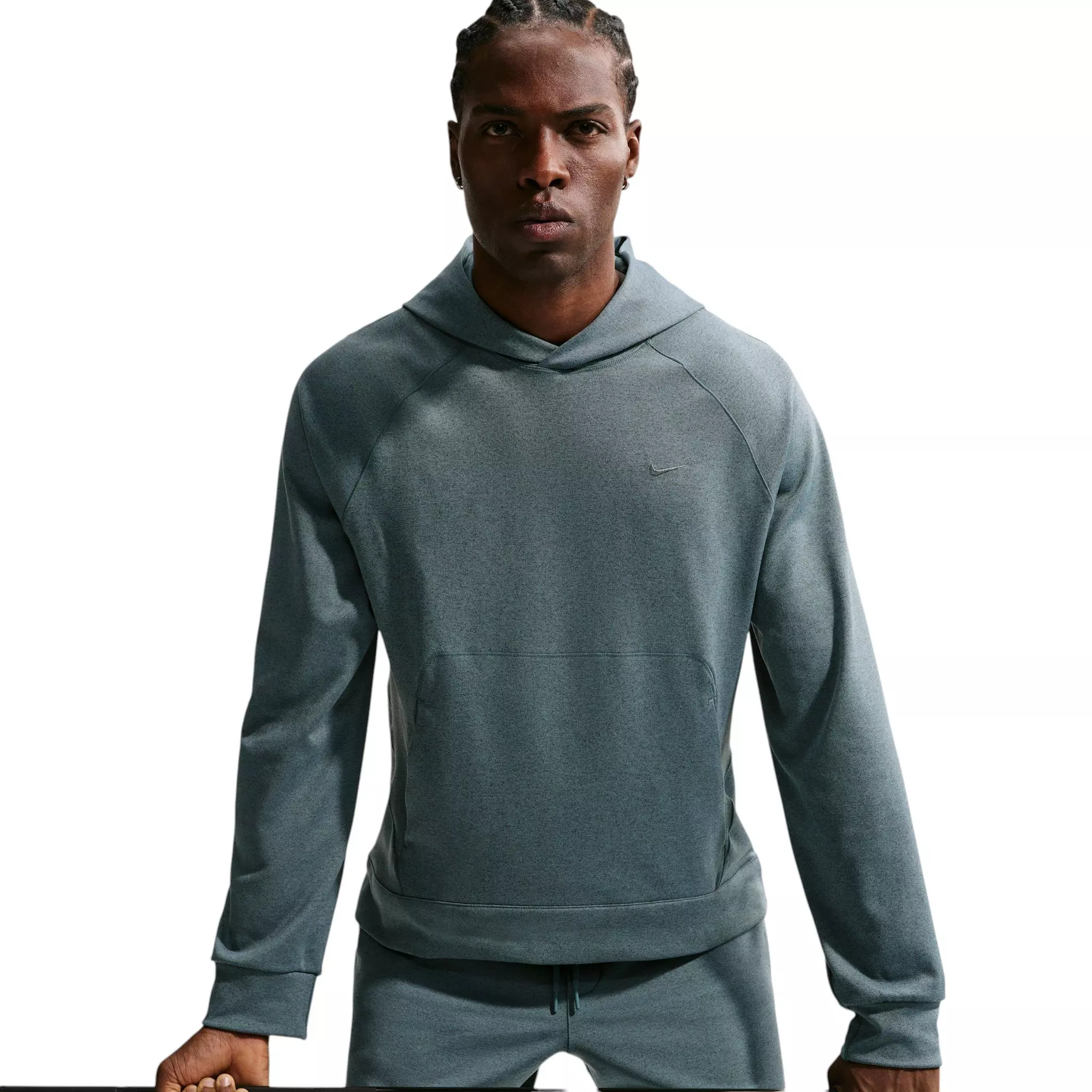 Nike Men's Primary NanoKnit Dri-FIT UV Protection Pullover Performance Hoodie - Grey - GREY