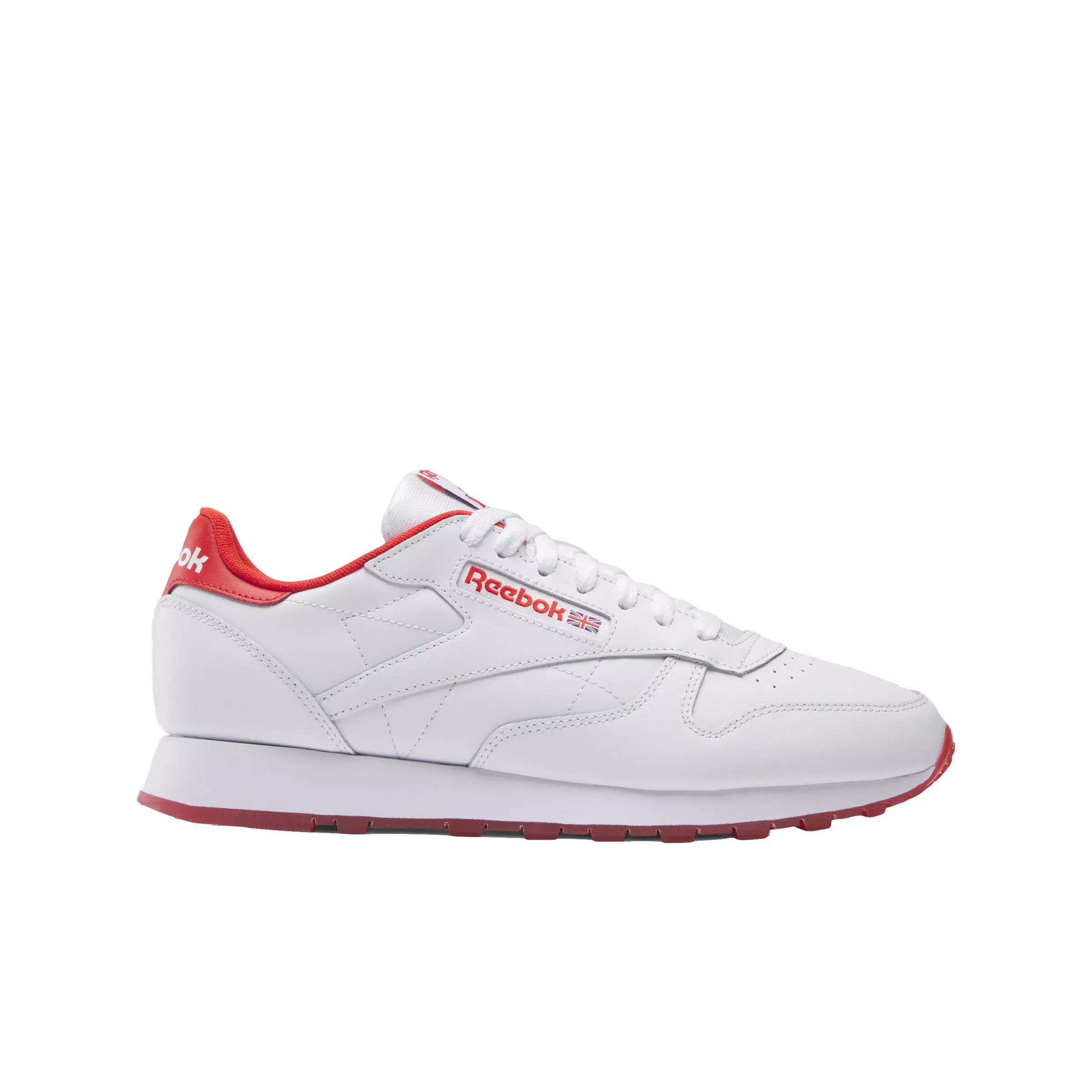 Reebok Classic Leather "Ftwr White/Ftwr White/Instinct Red" Unisex Shoe - WHITE/WHITE/RED