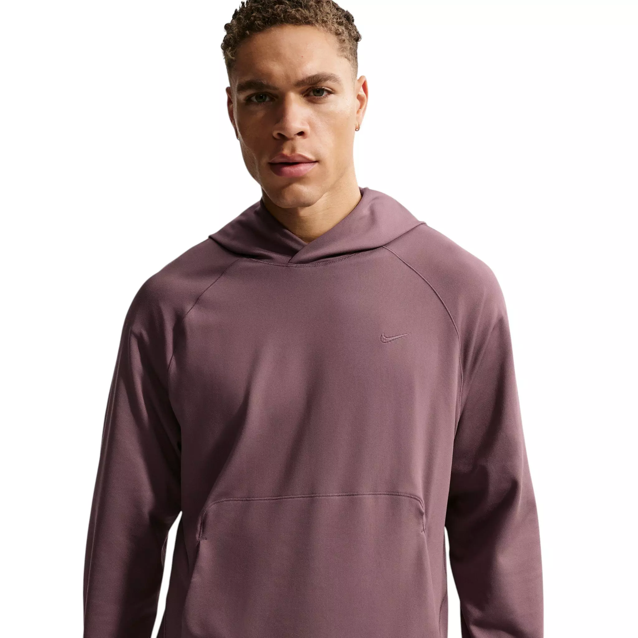 Nike Men's Primary NanoKnit Dri-FIT UV Protection Pullover Performance Hoodie - Purple - PURPLE