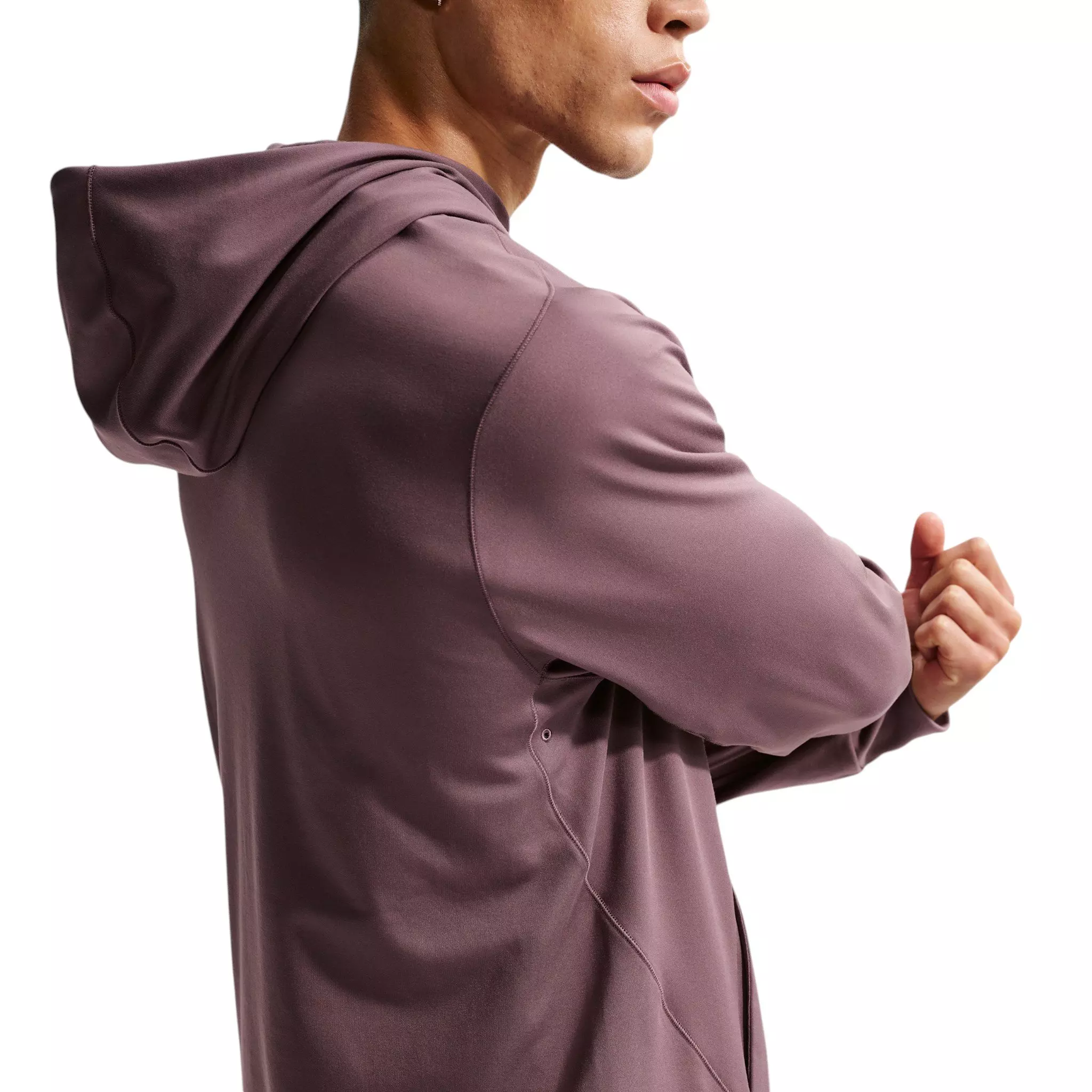 Nike Men's Primary NanoKnit Dri-FIT UV Protection Pullover Performance Hoodie - Purple - PURPLE