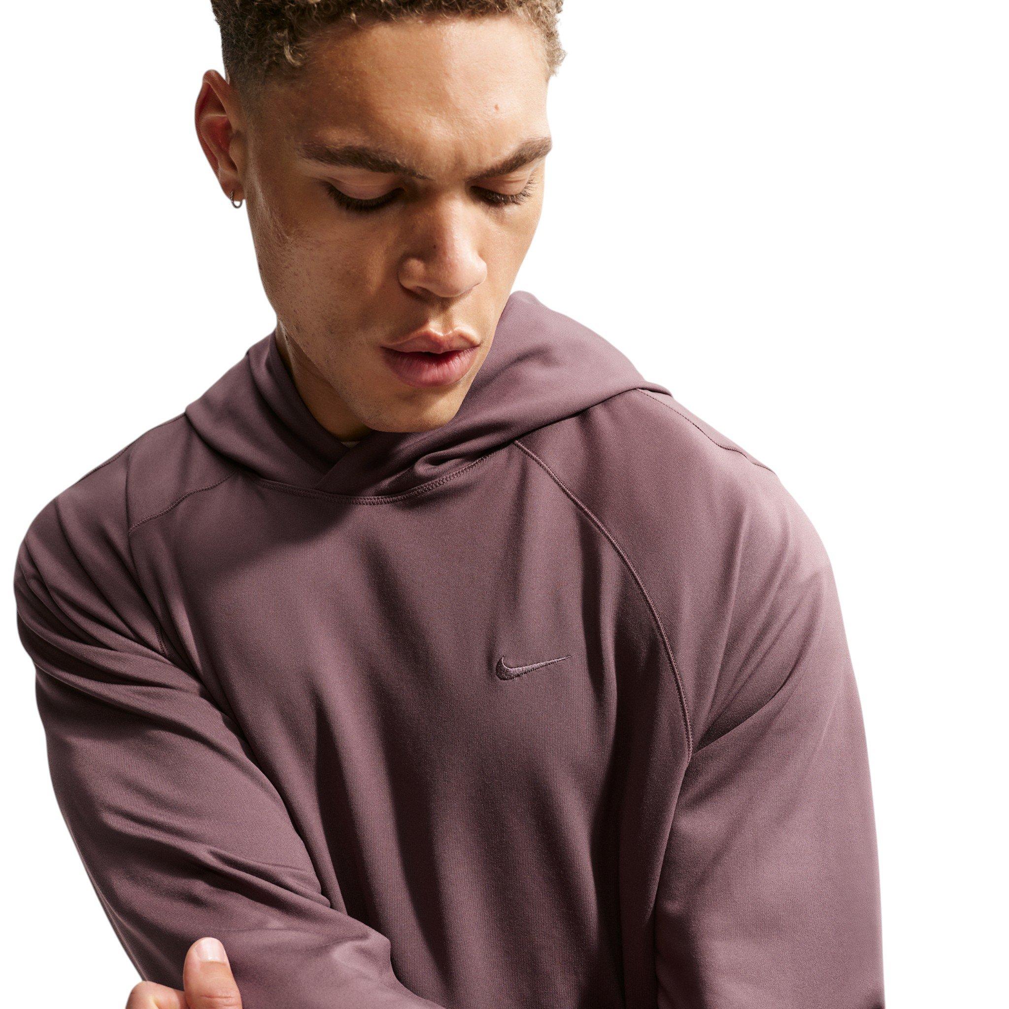 Nike Men's Primary NanoKnit Dri-FIT UV Protection Pullover Performance Hoodie - Purple - PURPLE