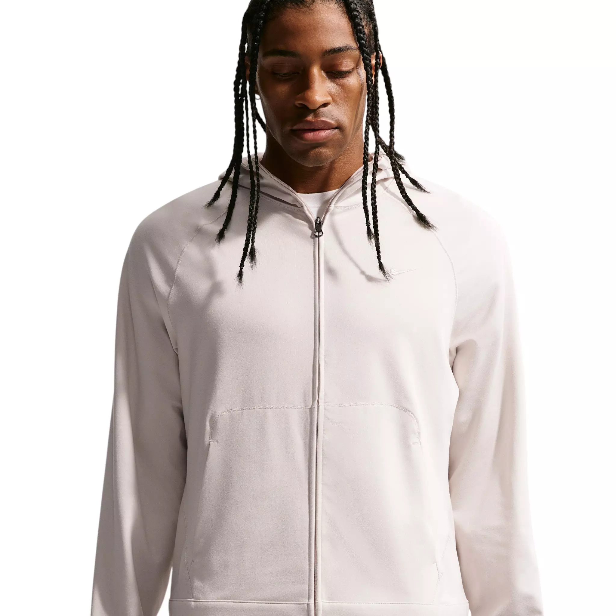 Nike Men's Primary NanoKnit Dri-FIT UV Protection Full-Zip Performance Hoodie - Light Brown - LIGHT BROWN